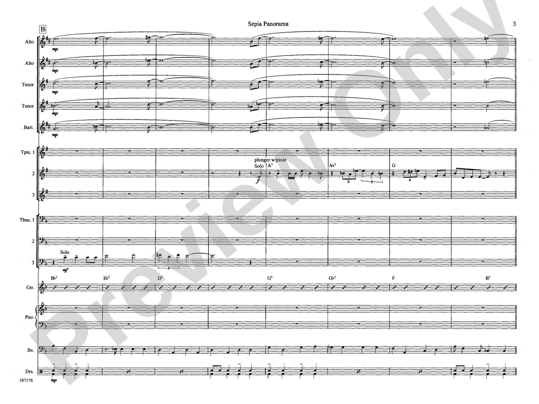 Sepia Panorama: Jazz Ensemble Conductor Score & Parts