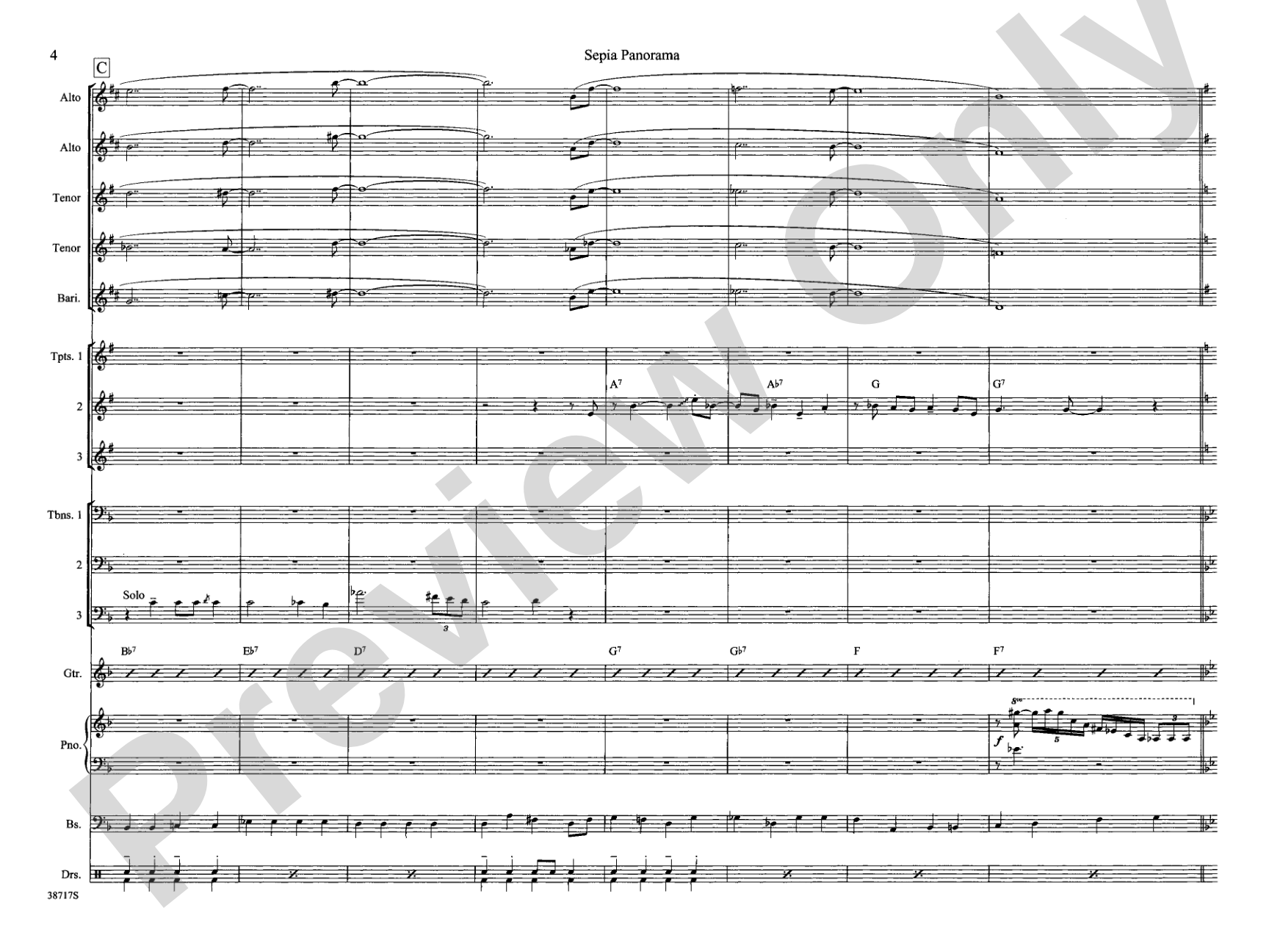 Sepia Panorama: Jazz Ensemble Conductor Score & Parts