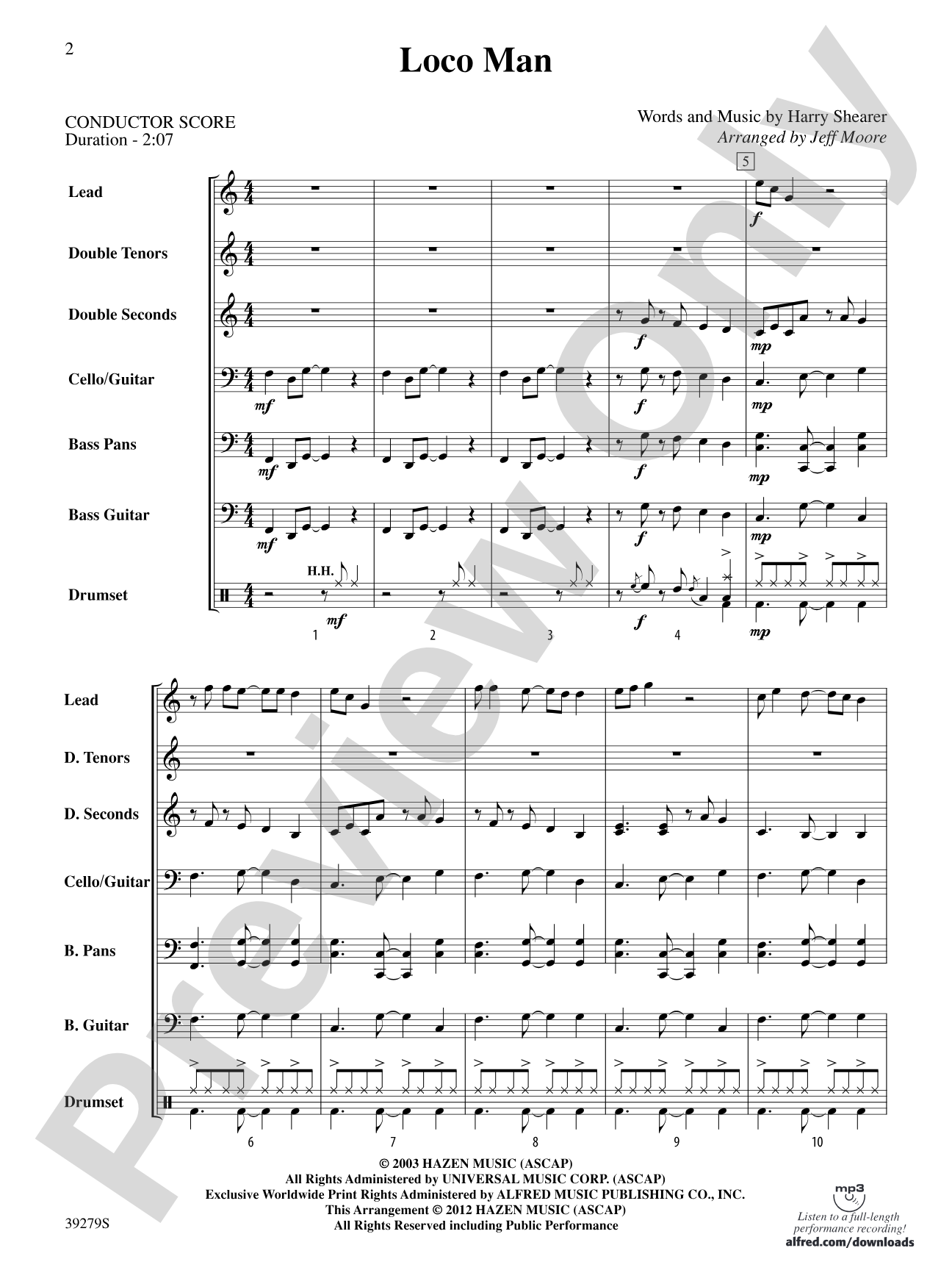 Loco Man: Steel Drum Conductor Score & Parts