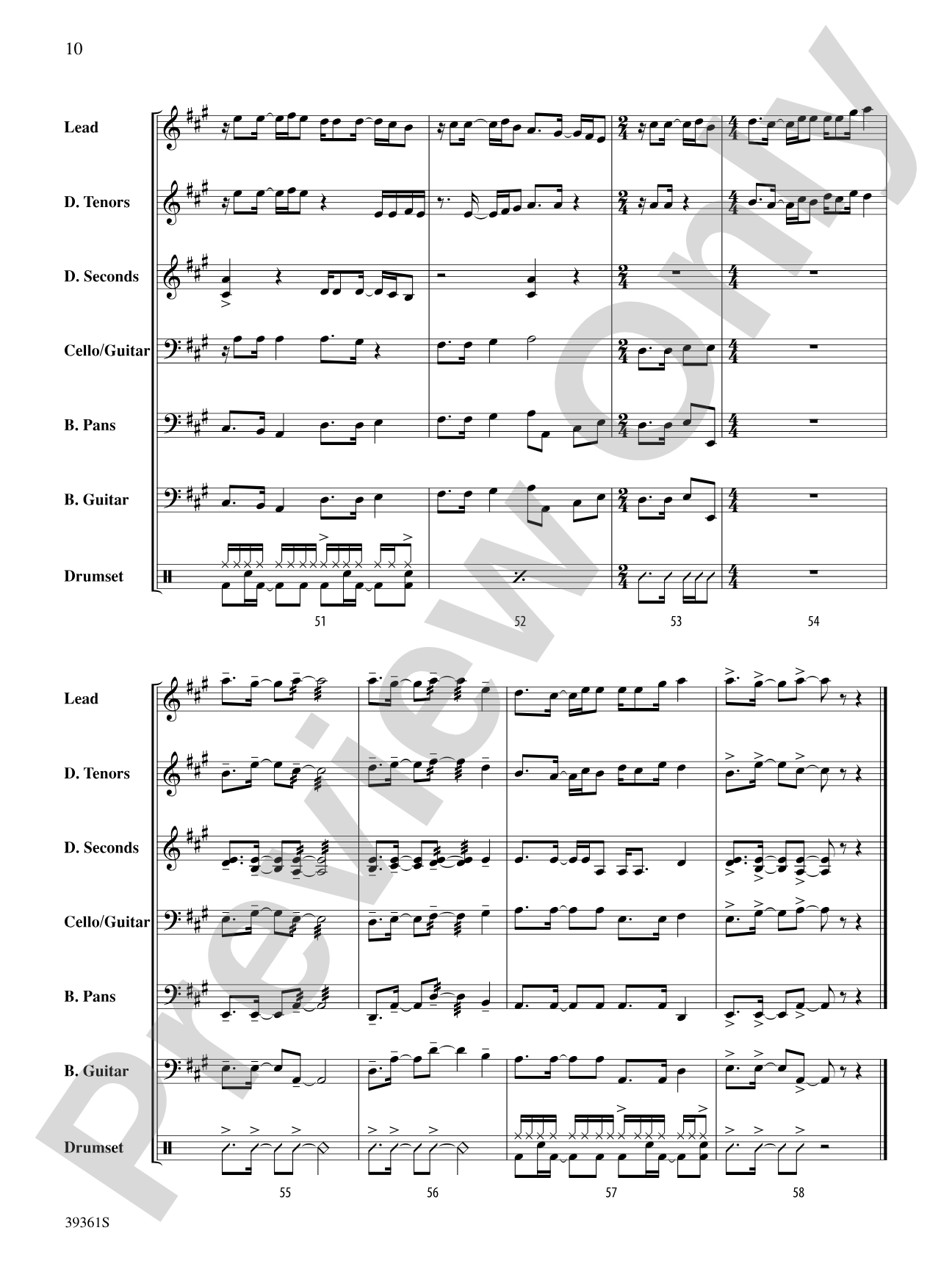 Papaya Treat: Steel Drum Conductor Score & Parts