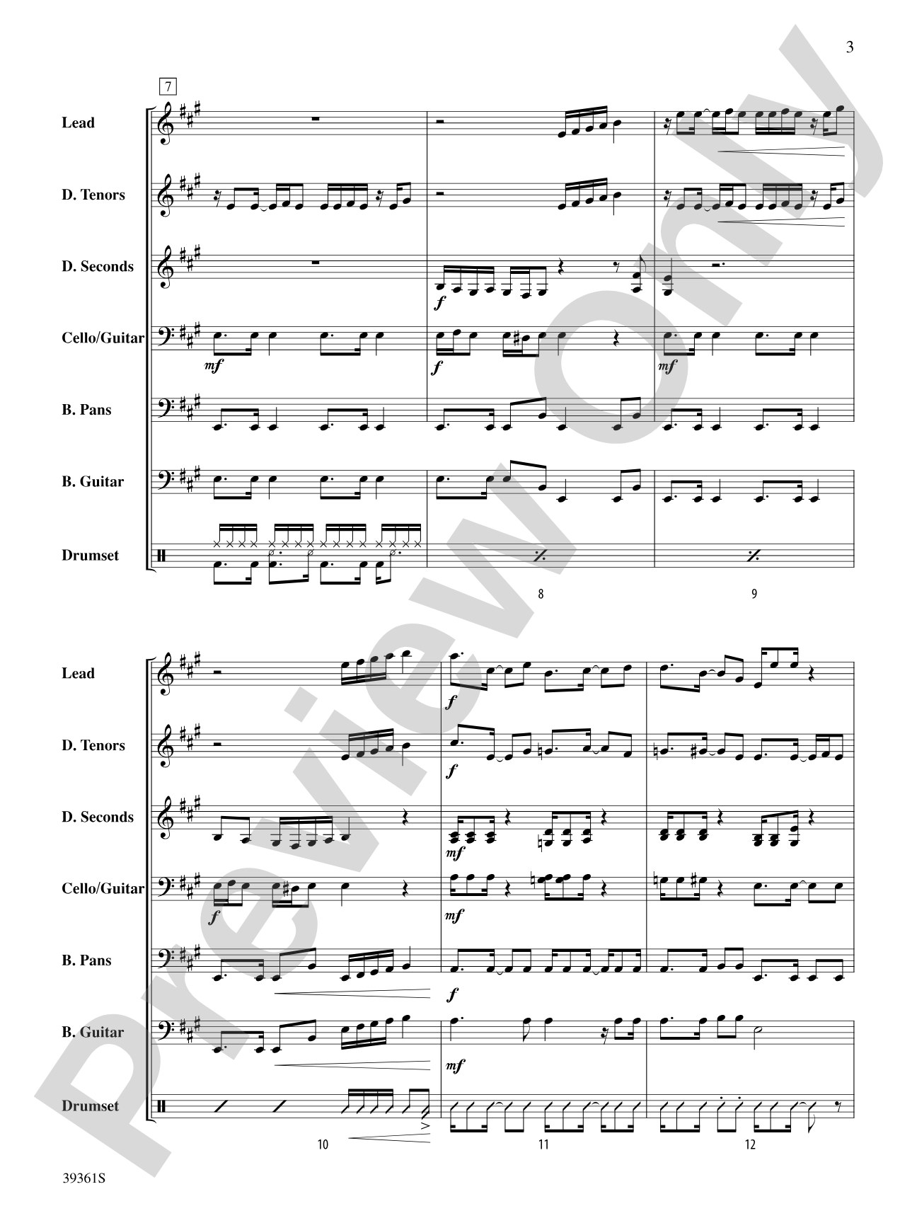 Papaya Treat: Steel Drum Conductor Score & Parts