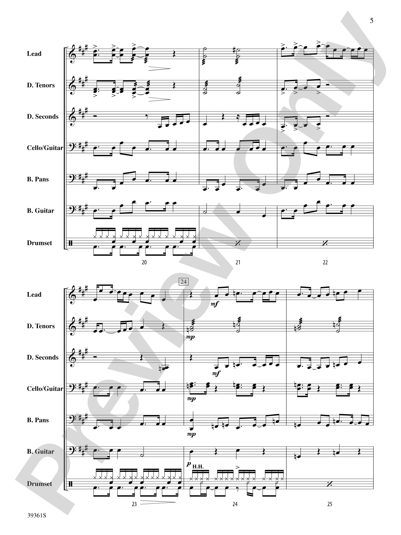 Papaya Treat: Steel Drum Conductor Score & Parts