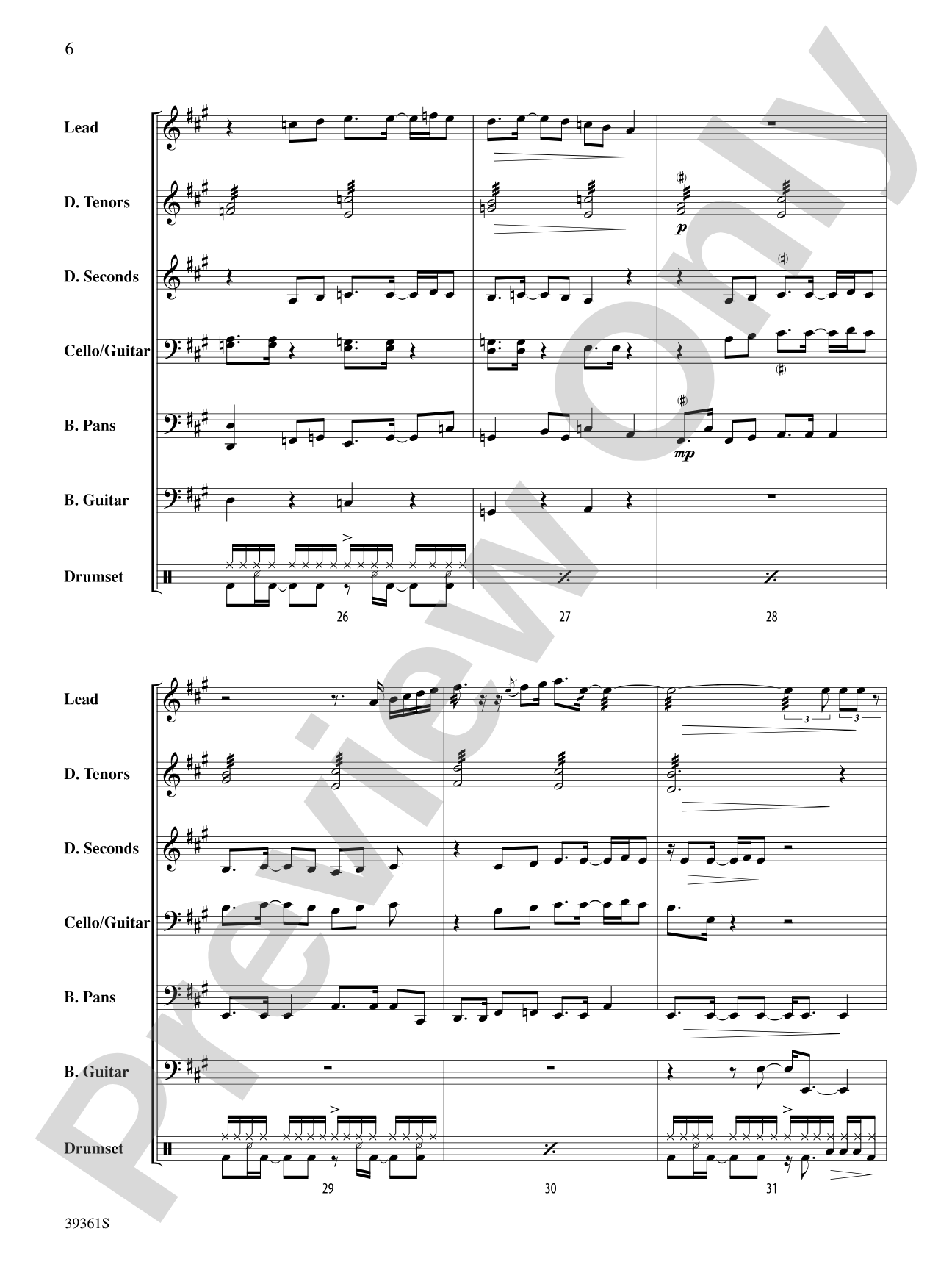 Papaya Treat: Steel Drum Conductor Score & Parts