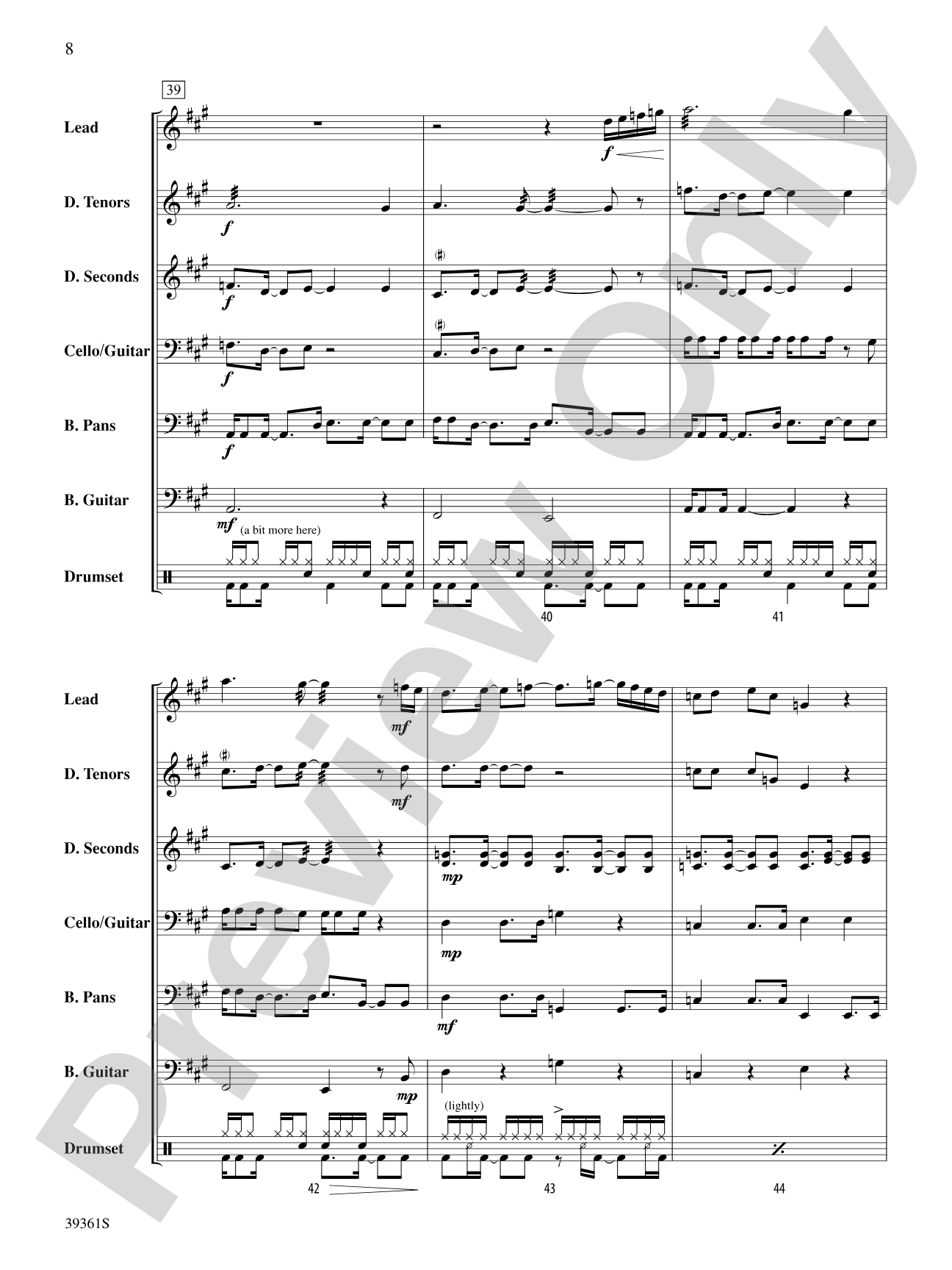 Papaya Treat: Steel Drum Conductor Score & Parts