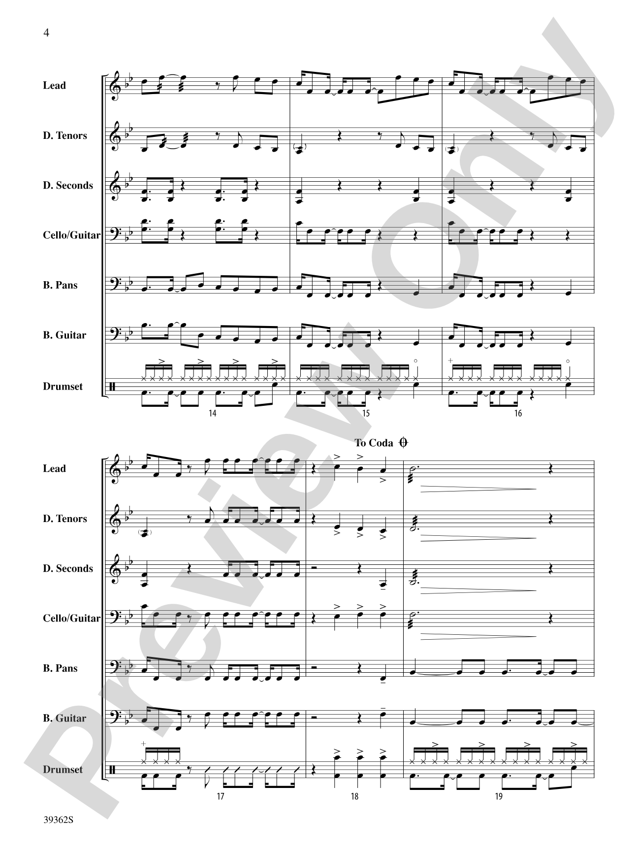 The Flamingo: Steel Drum Conductor Score & Parts