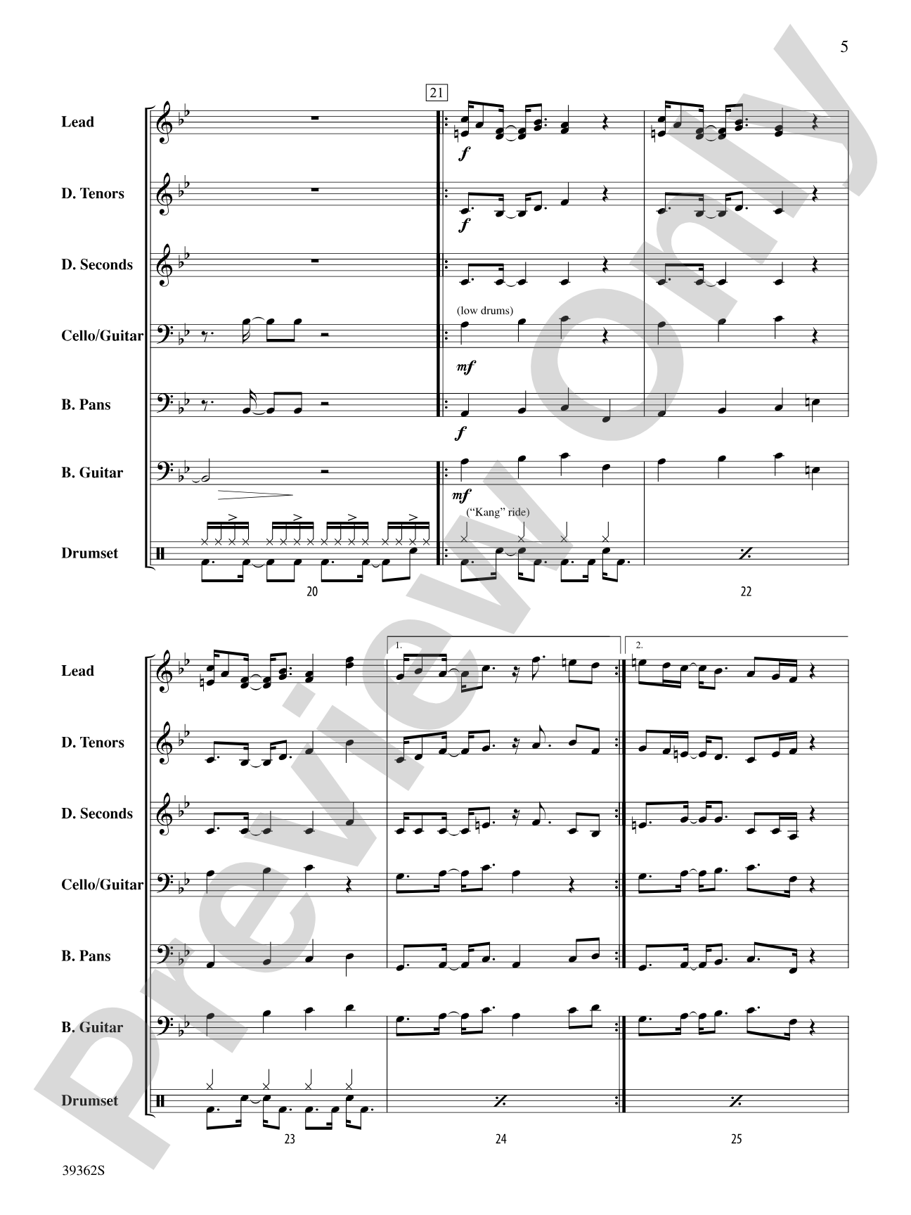 The Flamingo: Steel Drum Conductor Score & Parts