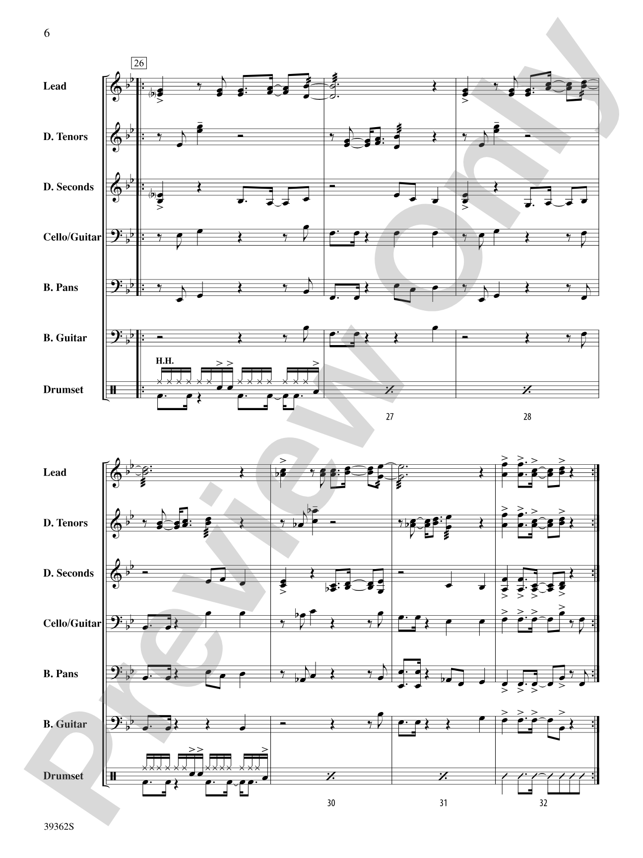 The Flamingo: Steel Drum Conductor Score & Parts