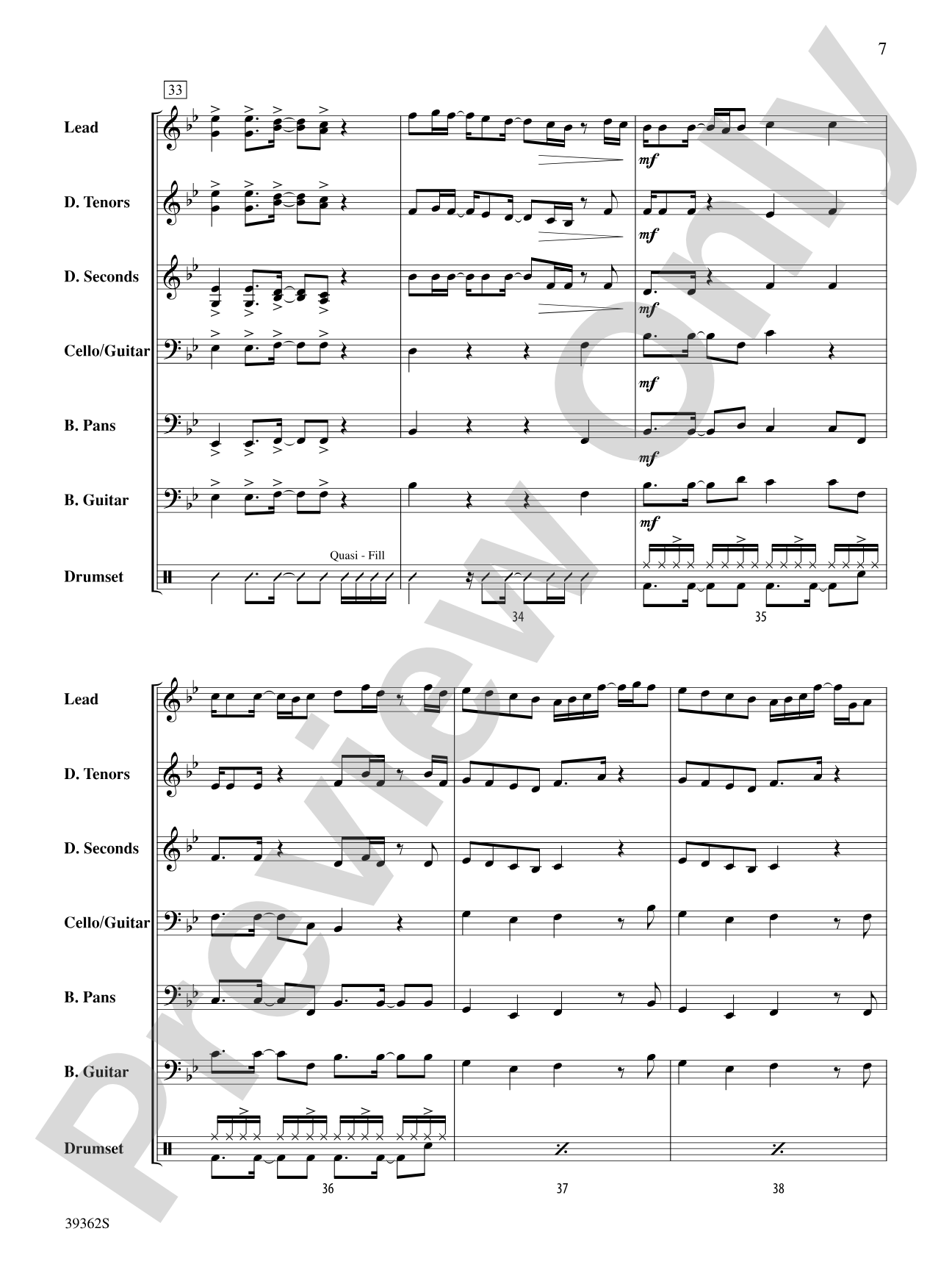 The Flamingo: Steel Drum Conductor Score & Parts