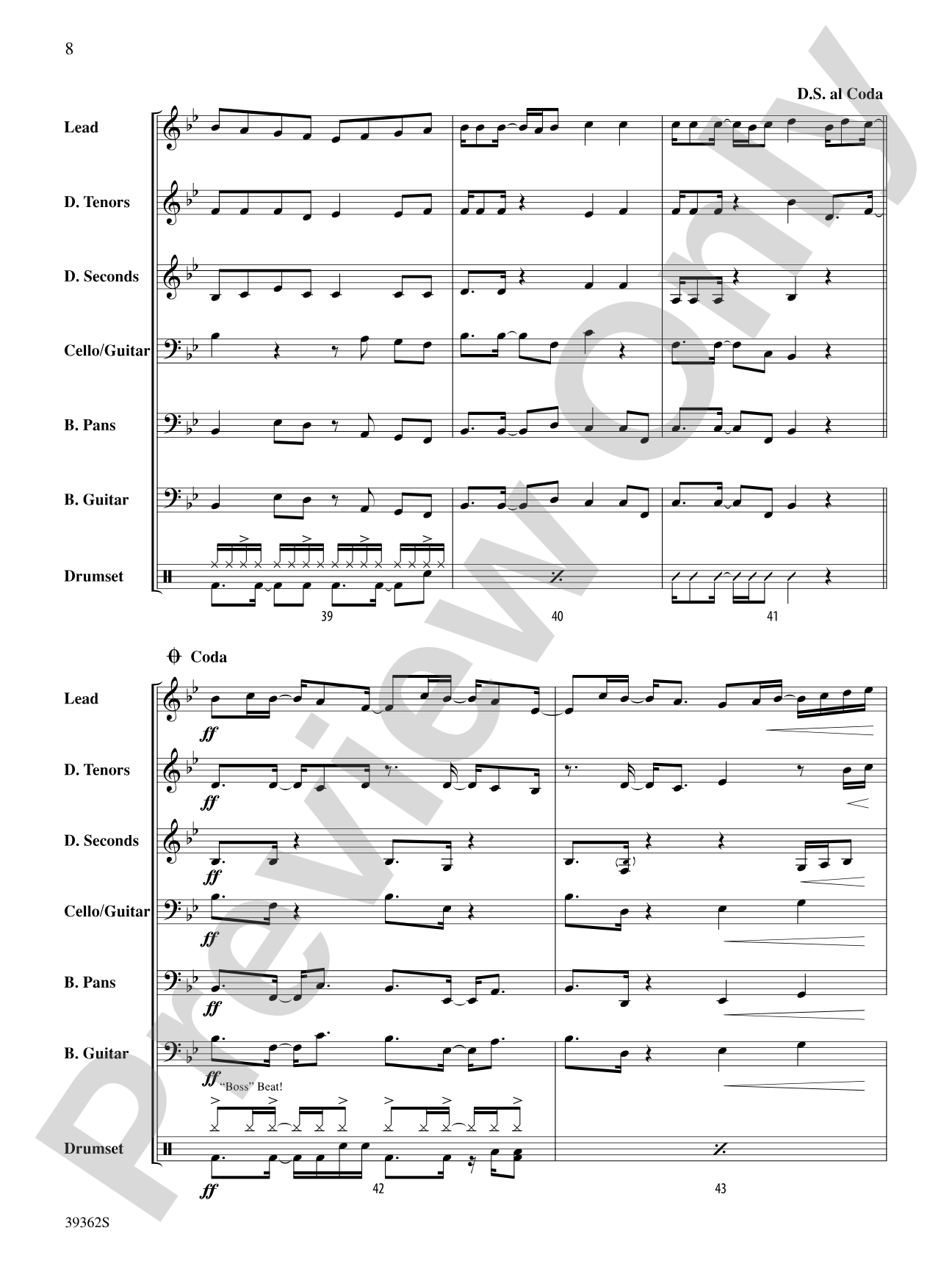 The Flamingo: Steel Drum Conductor Score & Parts