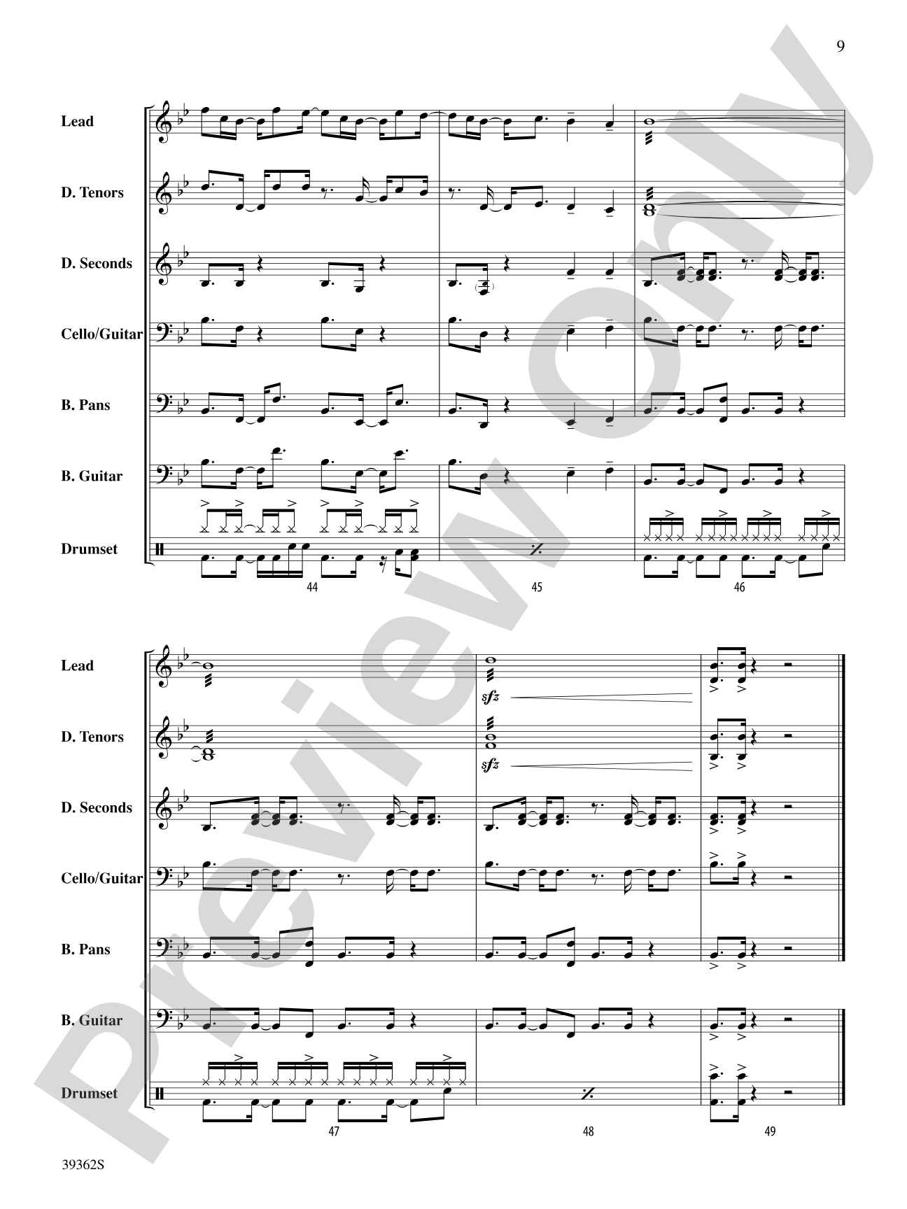 The Flamingo: Steel Drum Conductor Score & Parts