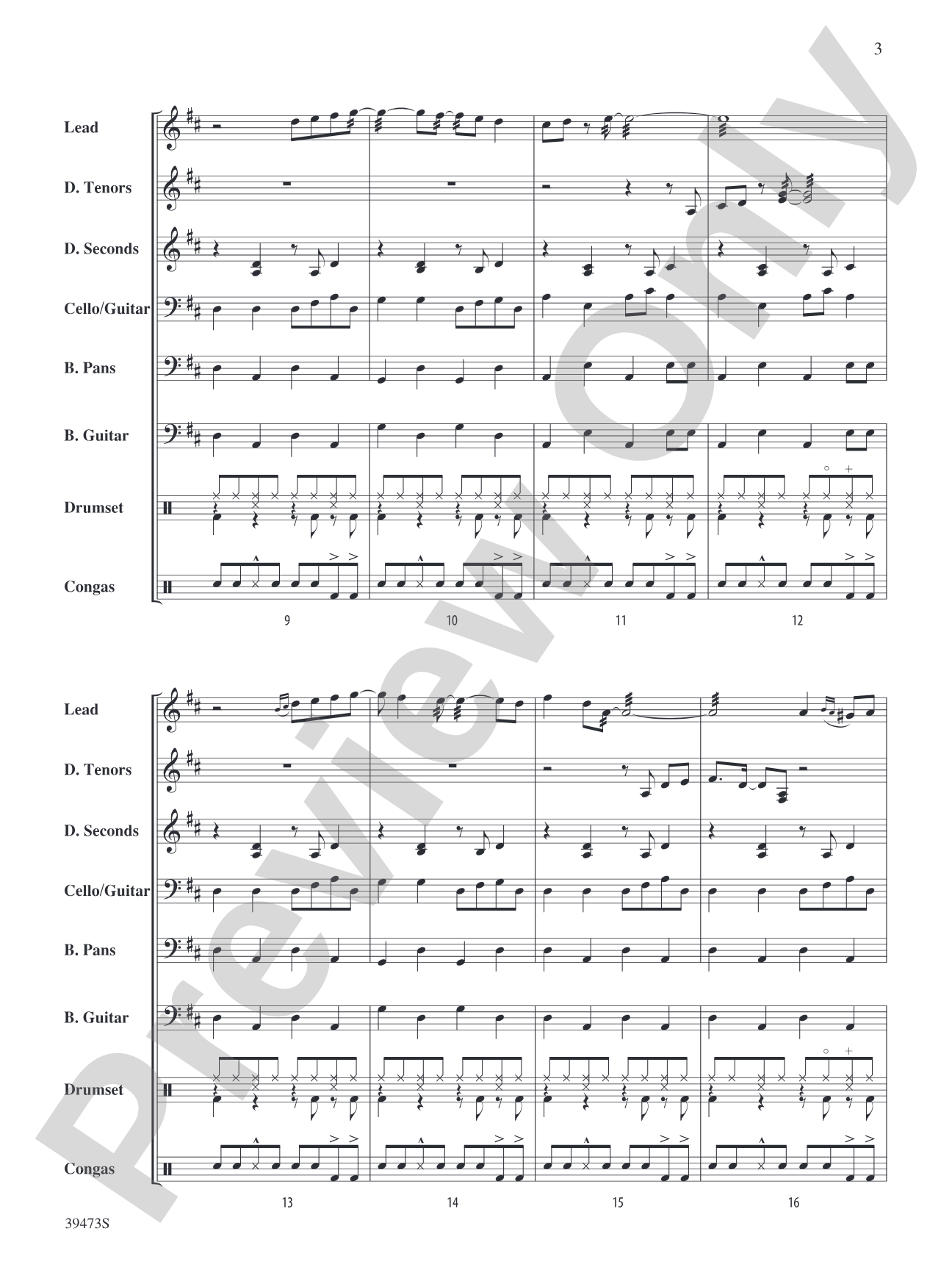 I Can See Clearly Now: Steel Drum Conductor Score & Parts