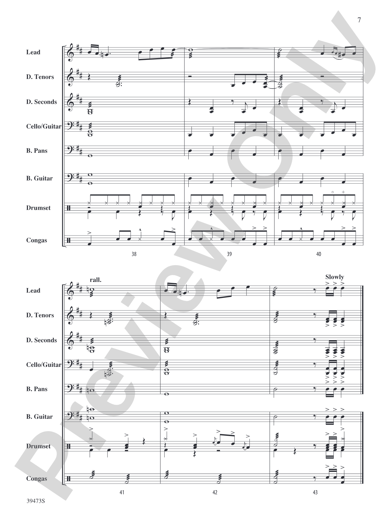 I Can See Clearly Now: Steel Drum Conductor Score & Parts