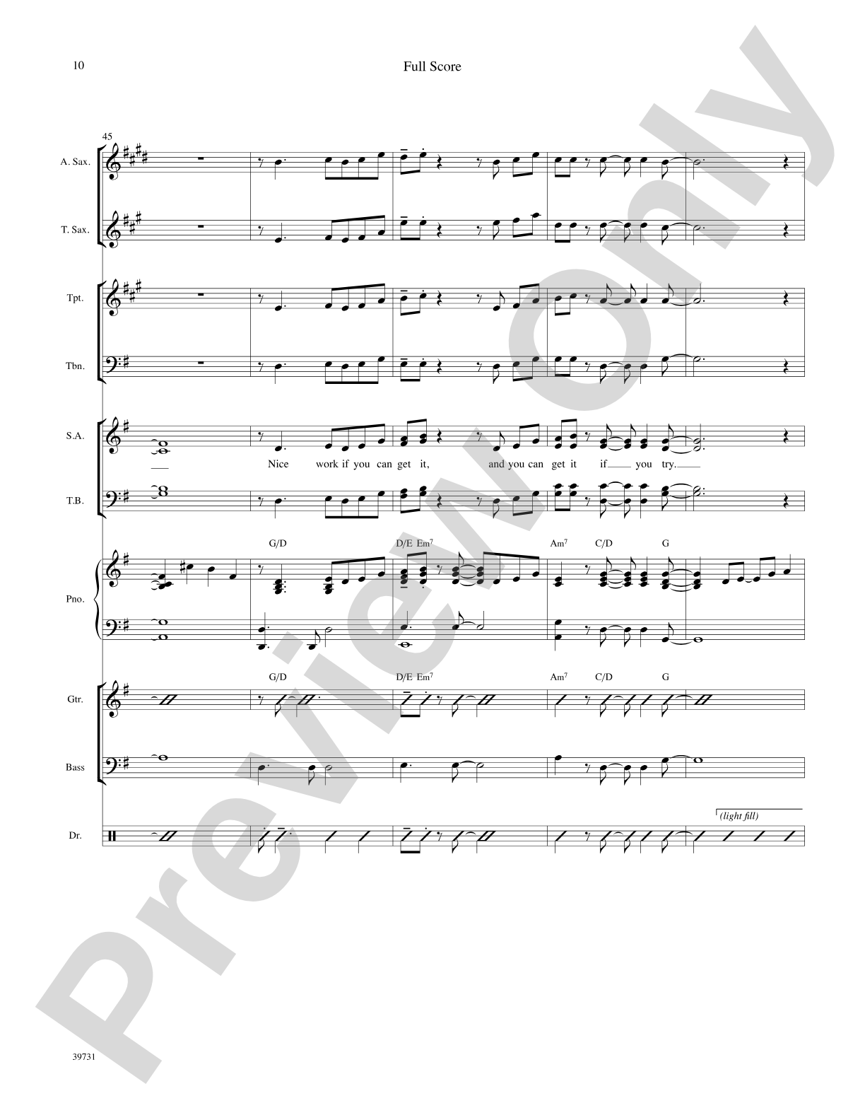 Nice Work If You Can Get It: Score: Choral SoundPax