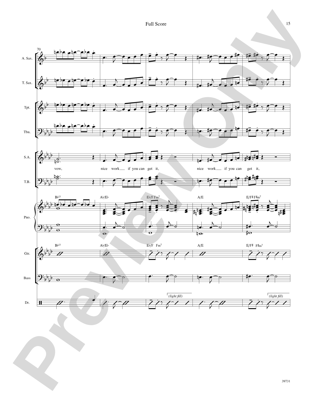 Nice Work If You Can Get It: Score: Choral SoundPax