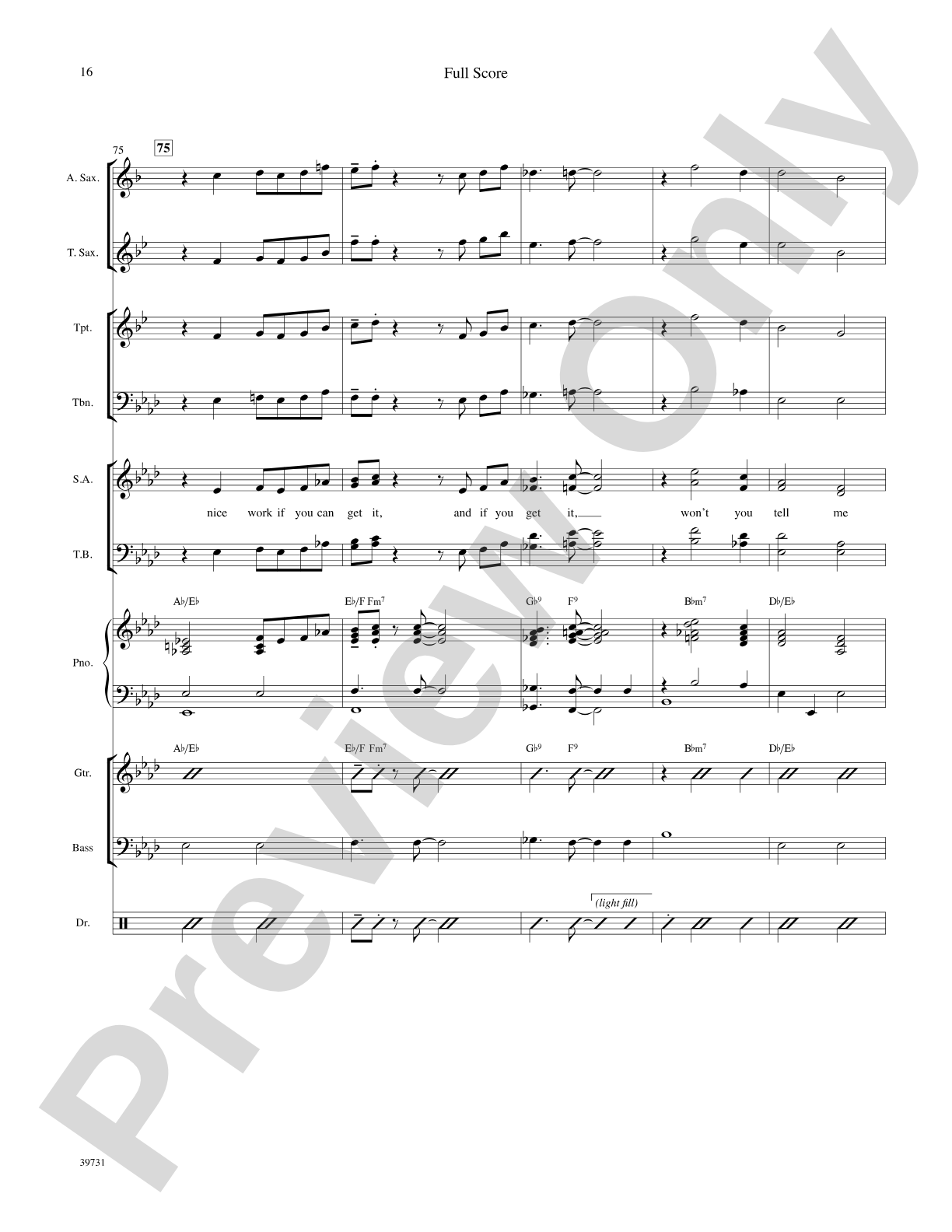 Nice Work If You Can Get It: Score: Choral SoundPax