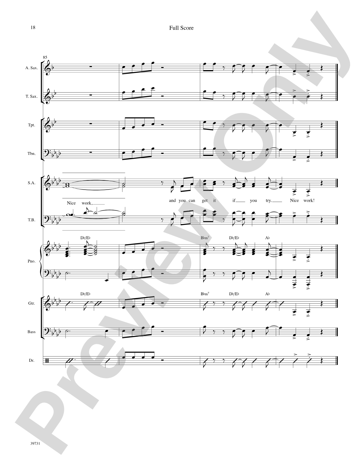 Nice Work If You Can Get It: Score: Choral SoundPax