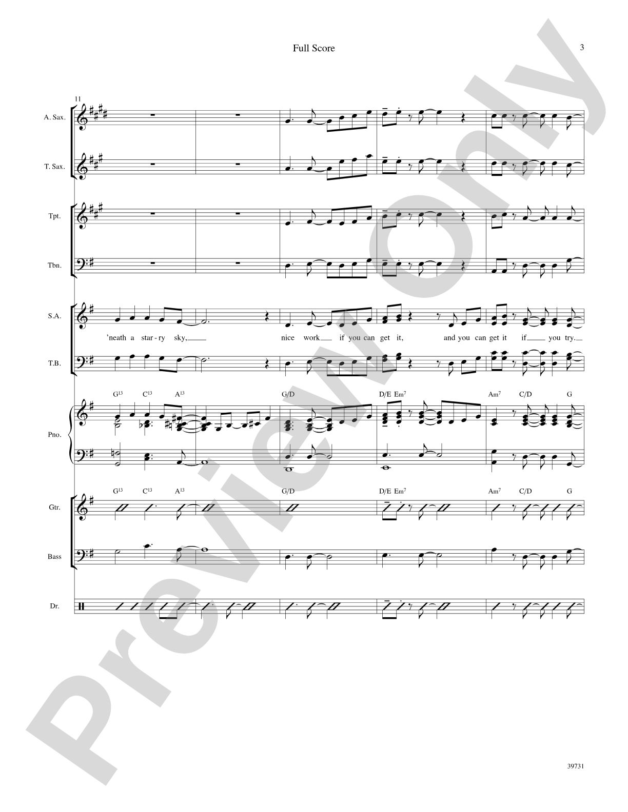 Nice Work If You Can Get It: Score: Choral SoundPax