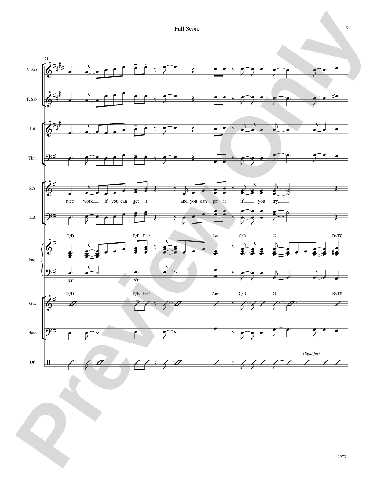 Nice Work If You Can Get It: Score: Choral SoundPax