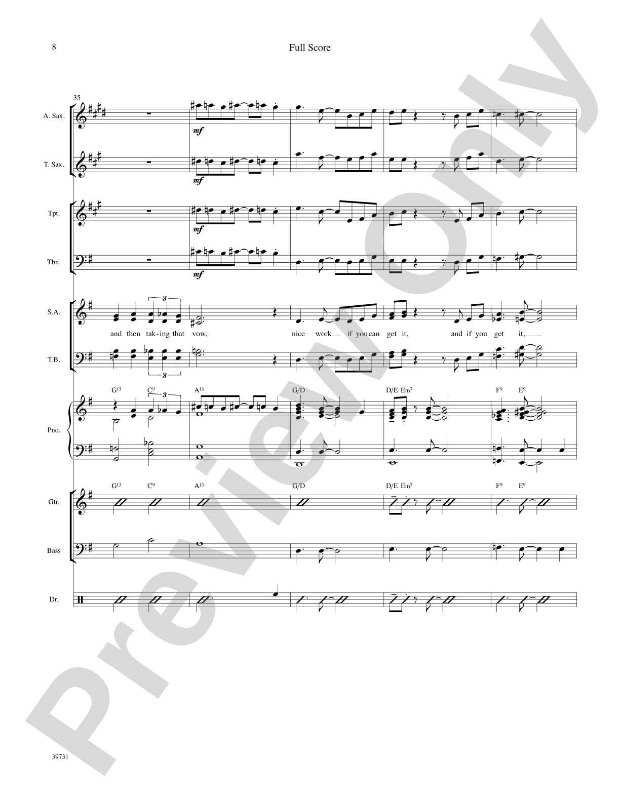 Nice Work If You Can Get It: Score: Choral SoundPax