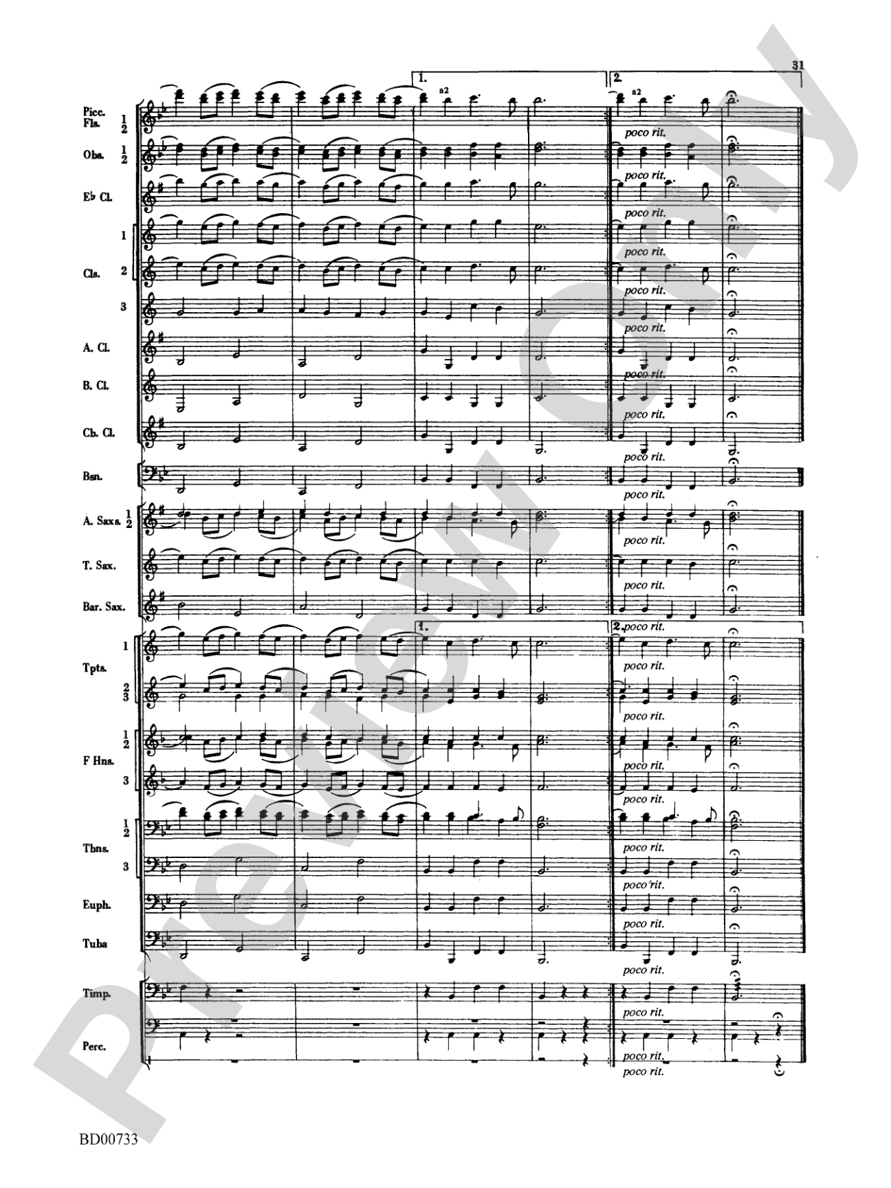 Water Music Suite: Concert Band Conductor Score & Parts