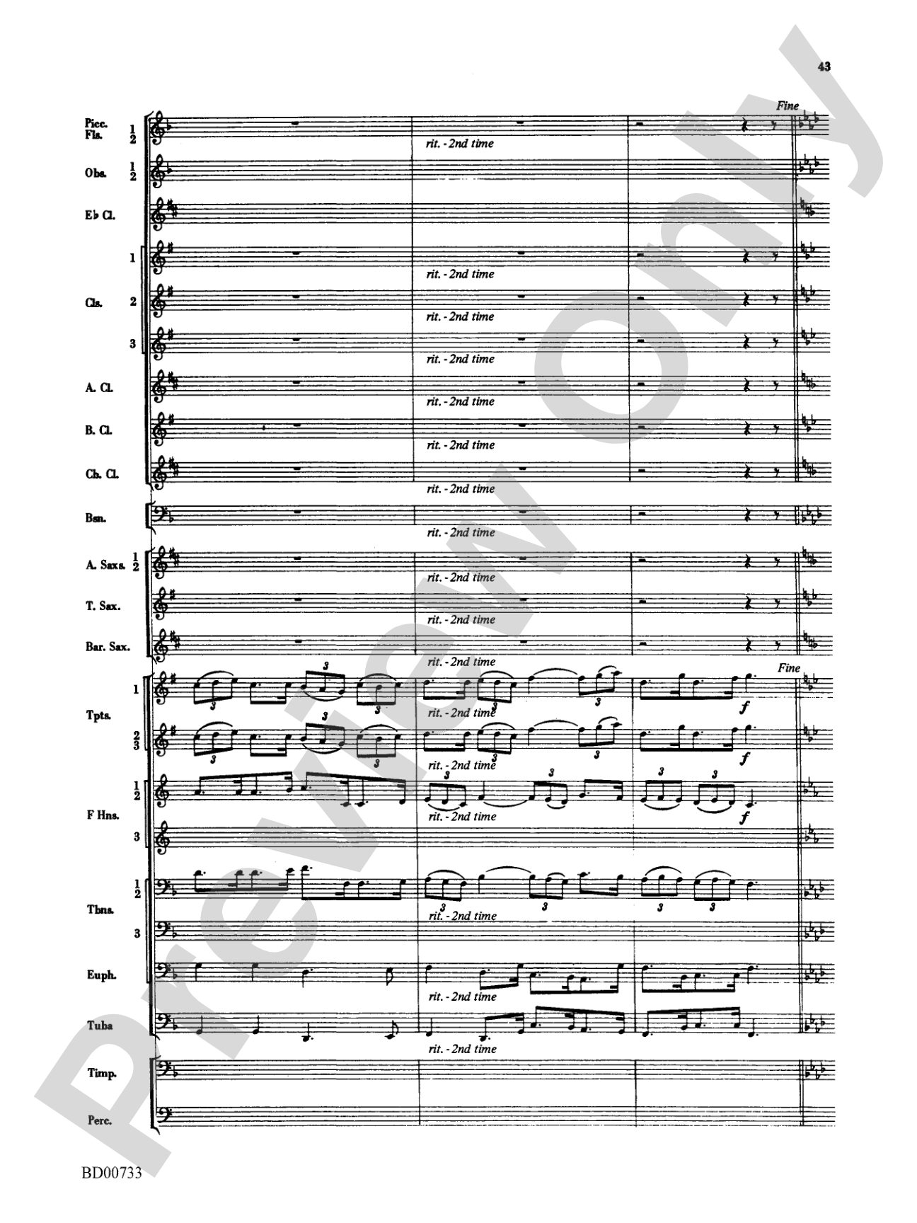 Water Music Suite: Concert Band Conductor Score & Parts