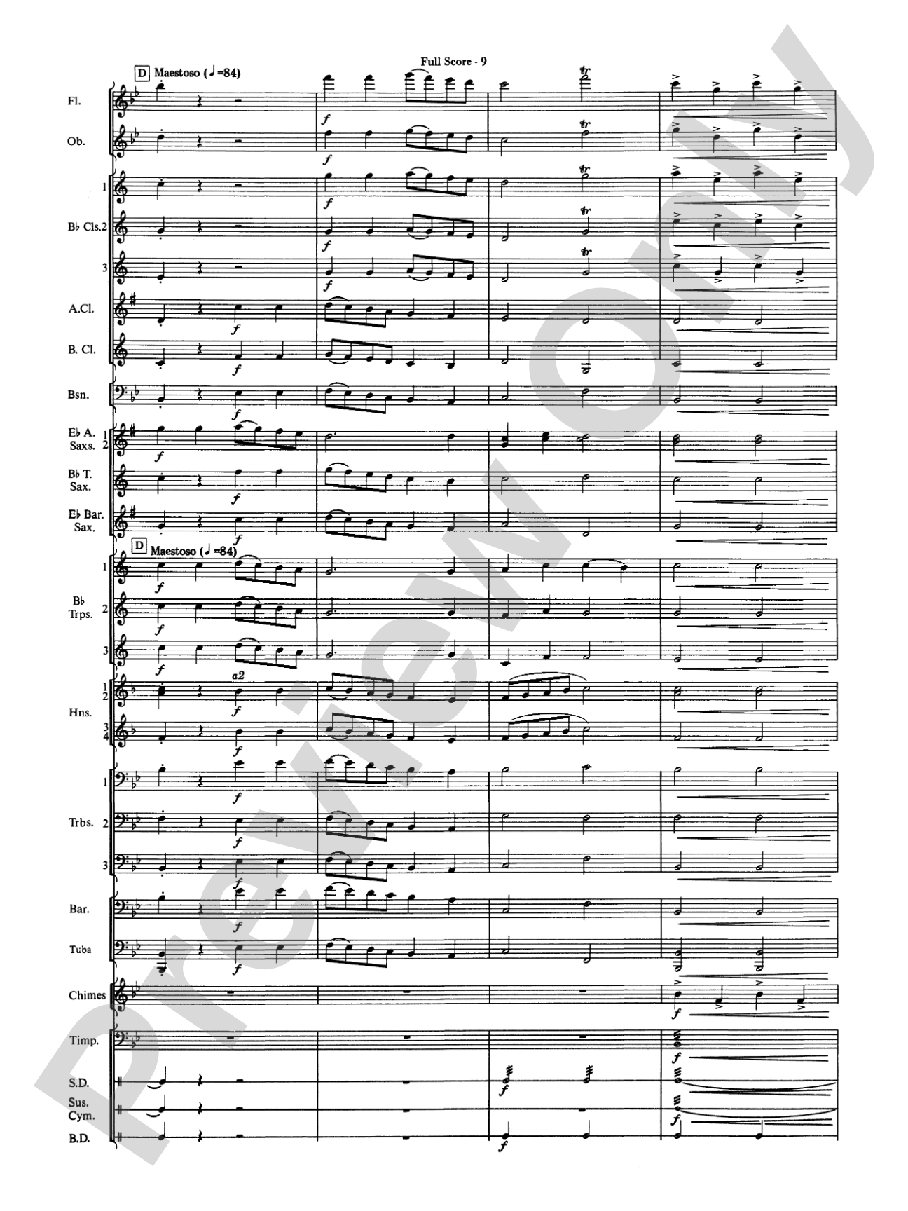 Ding! Dong! Merrily on High: Concert Band Conductor Score & Parts