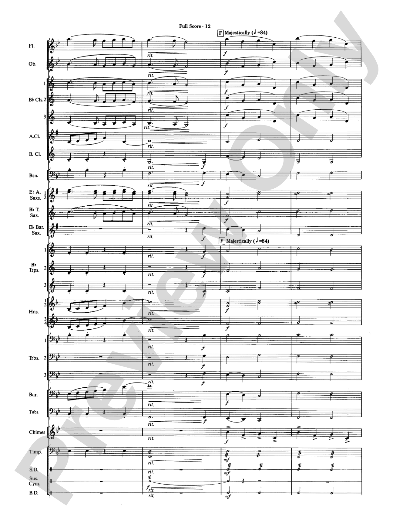 Ding! Dong! Merrily on High: Concert Band Conductor Score & Parts