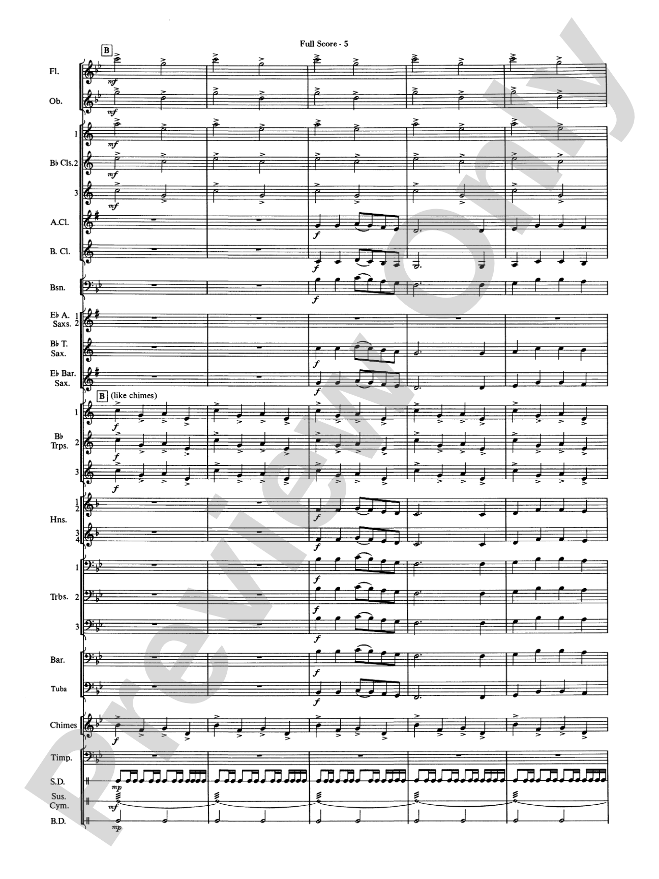 Ding! Dong! Merrily on High: Concert Band Conductor Score & Parts