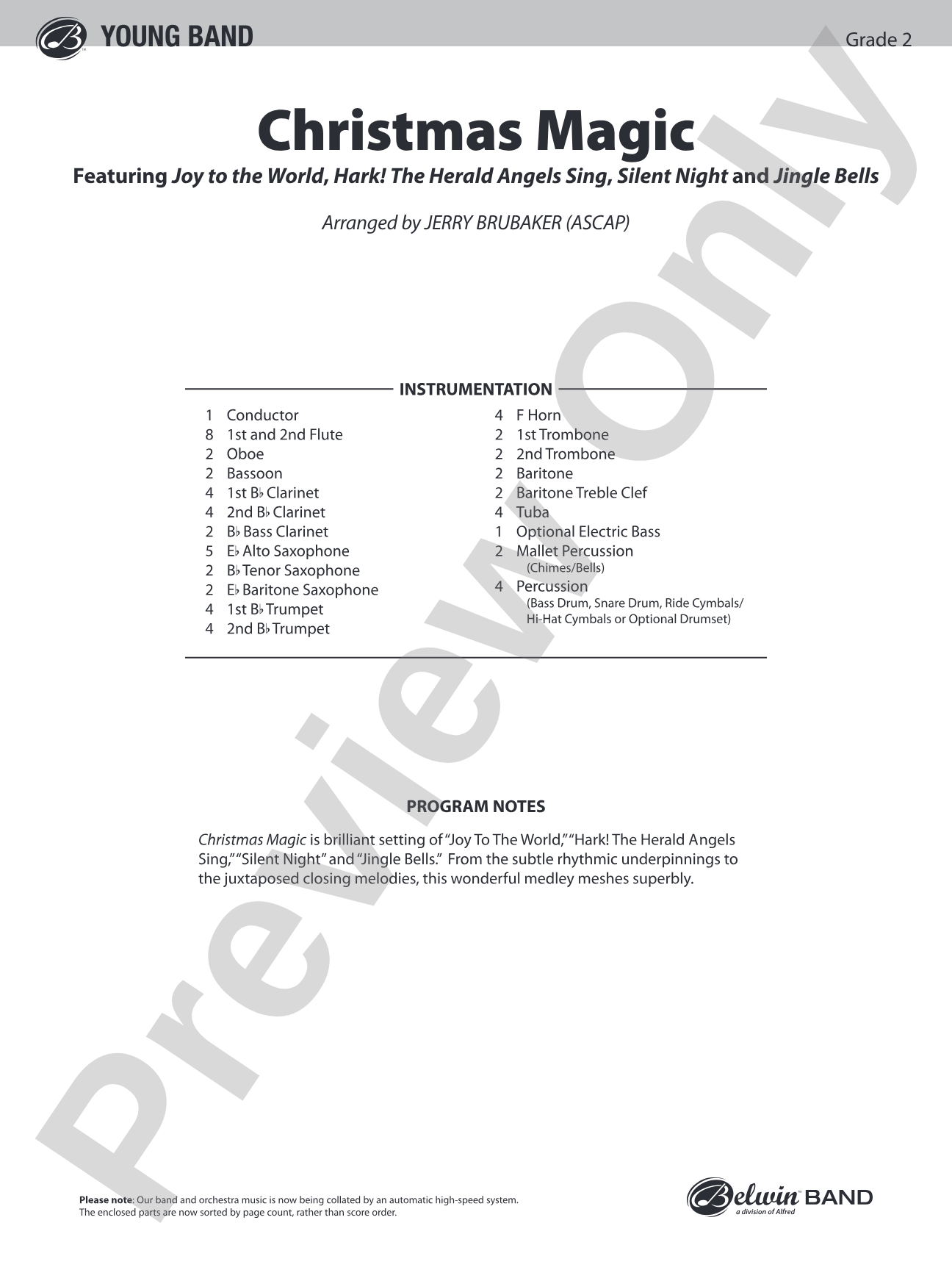 Christmas Magic: Concert Band Conductor Score & Parts