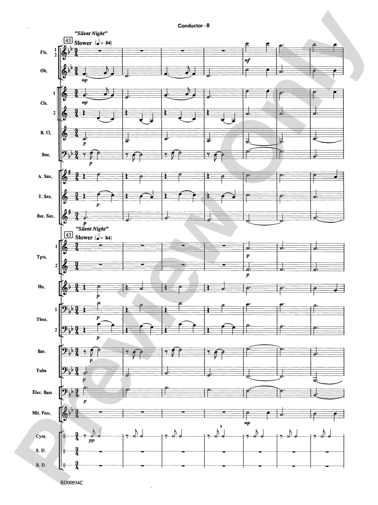 Christmas Magic: Concert Band Conductor Score & Parts