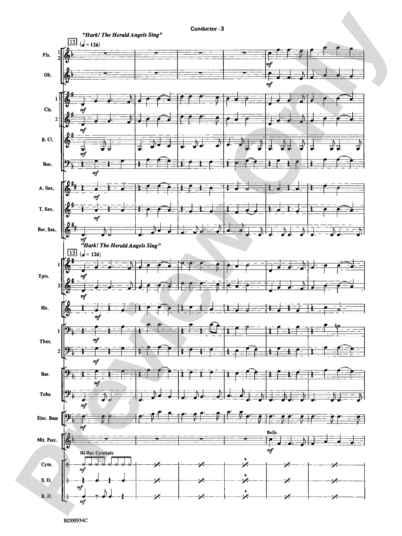 Christmas Magic: Concert Band Conductor Score & Parts