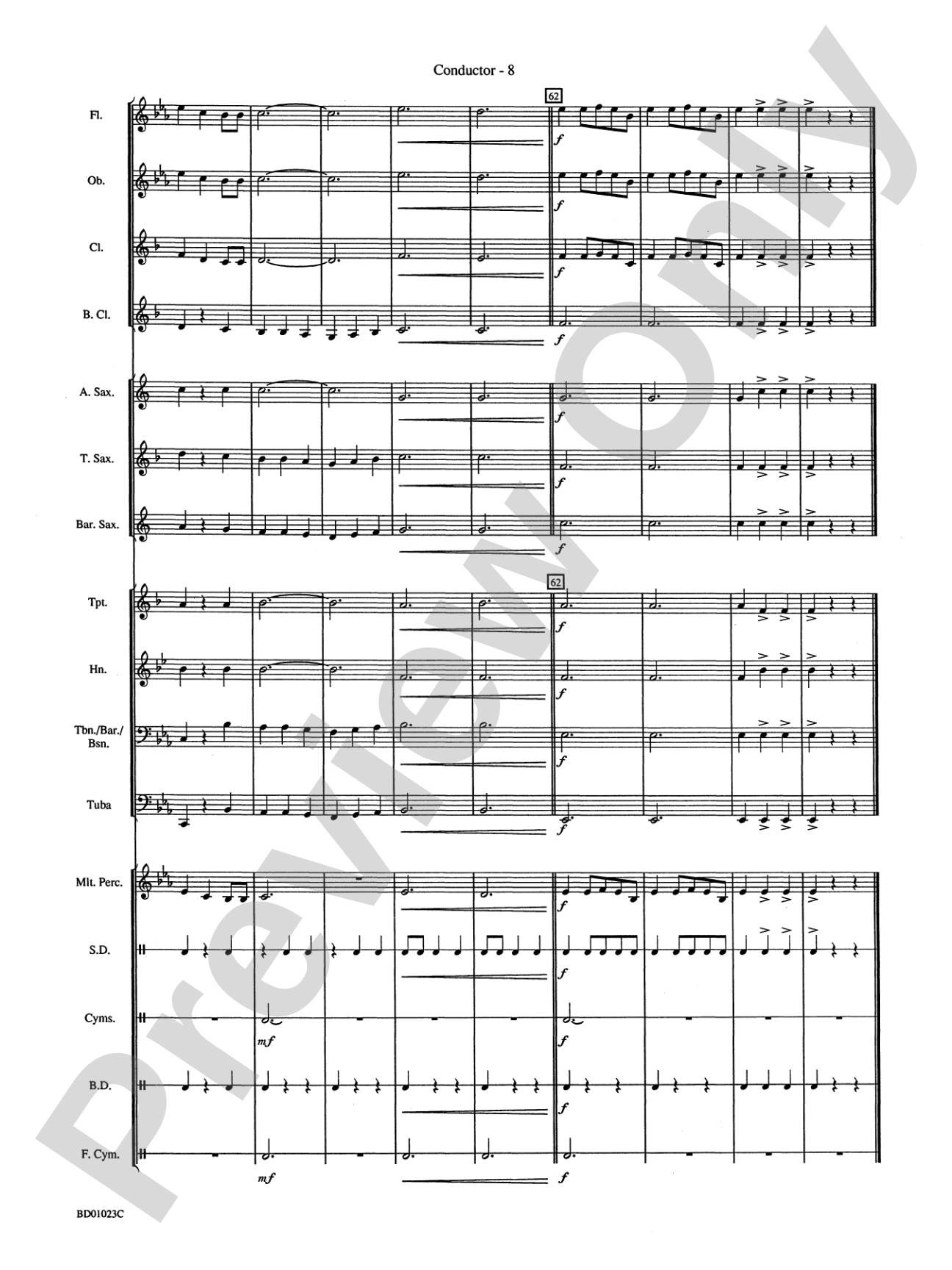 Christmas in England: Concert Band Conductor Score & Parts