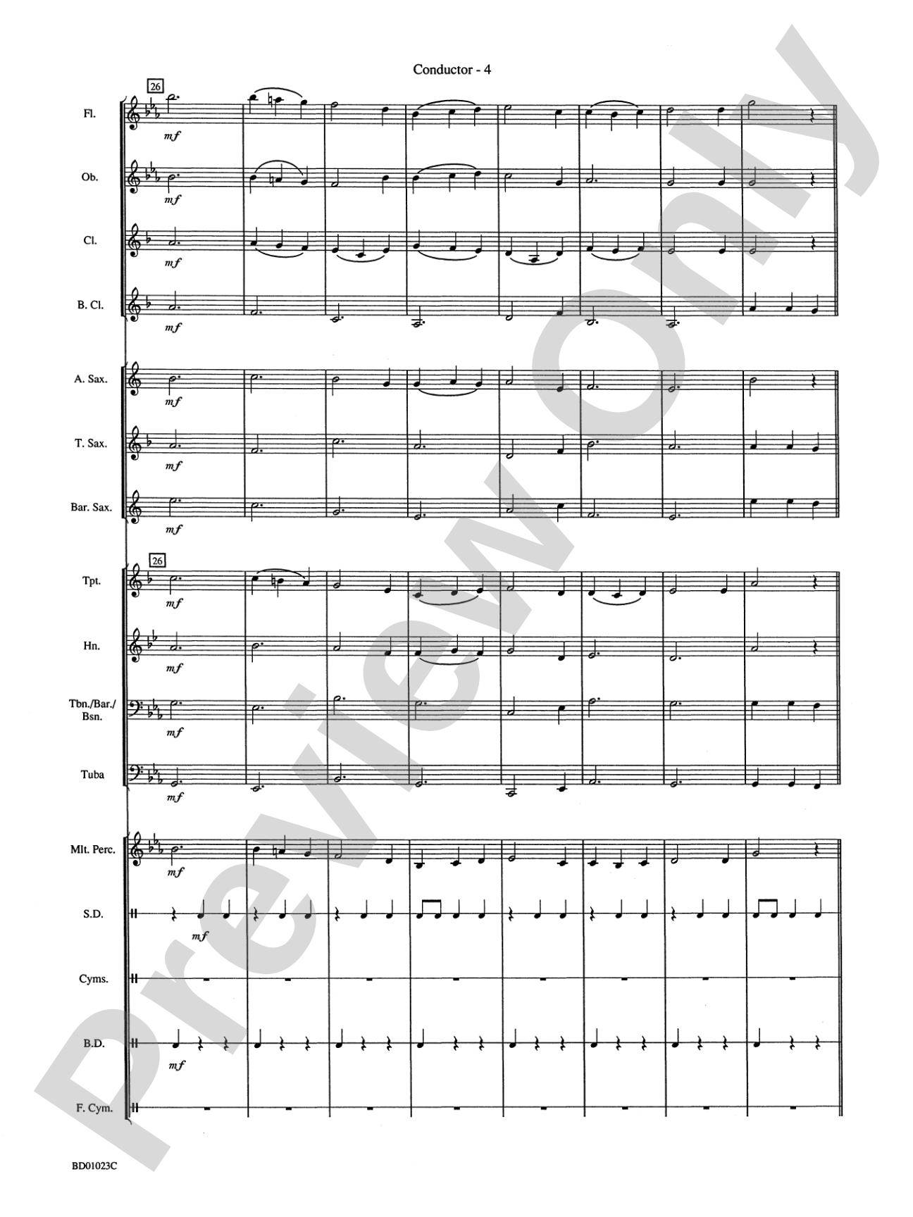 Christmas in England: Concert Band Conductor Score & Parts