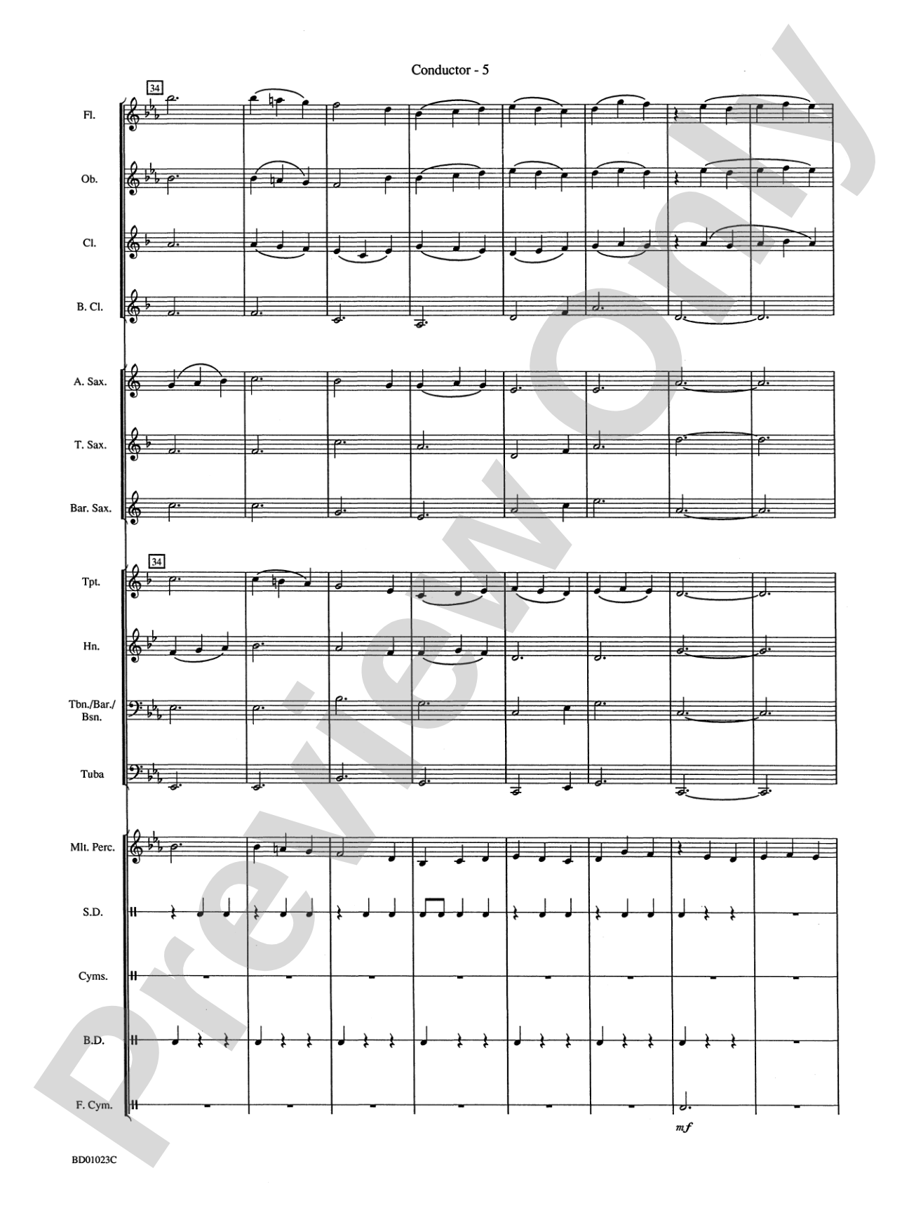 Christmas in England: Concert Band Conductor Score & Parts