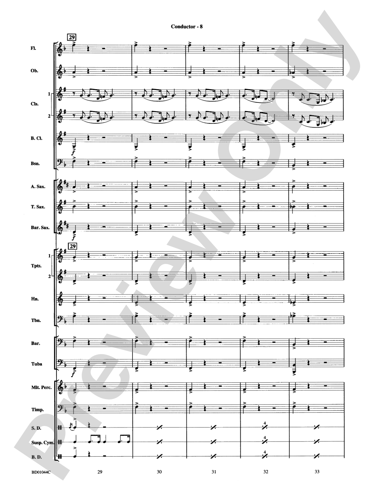 Clarinet Boogie: Concert Band Conductor Score & Parts