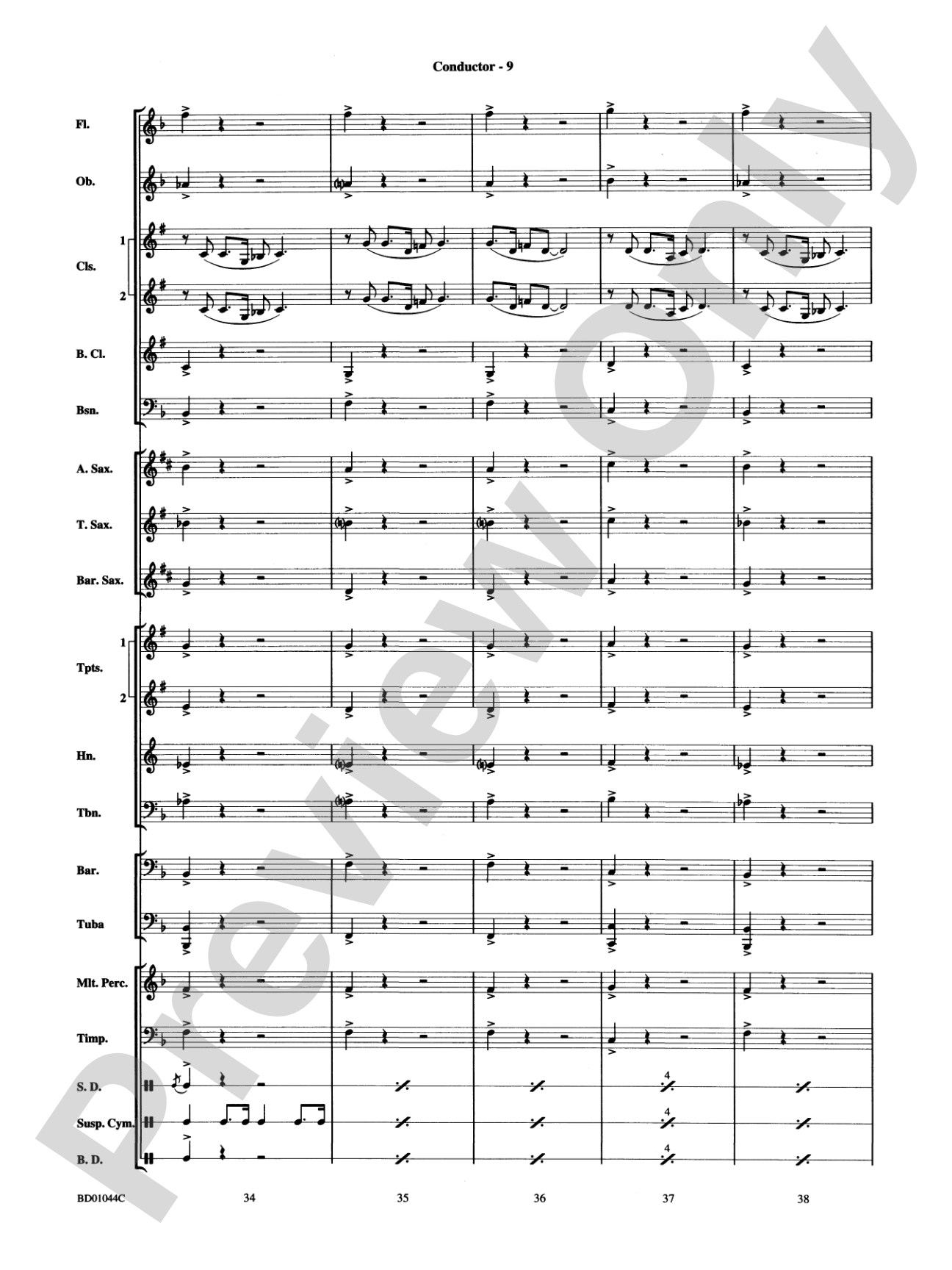 Clarinet Boogie: Concert Band Conductor Score & Parts