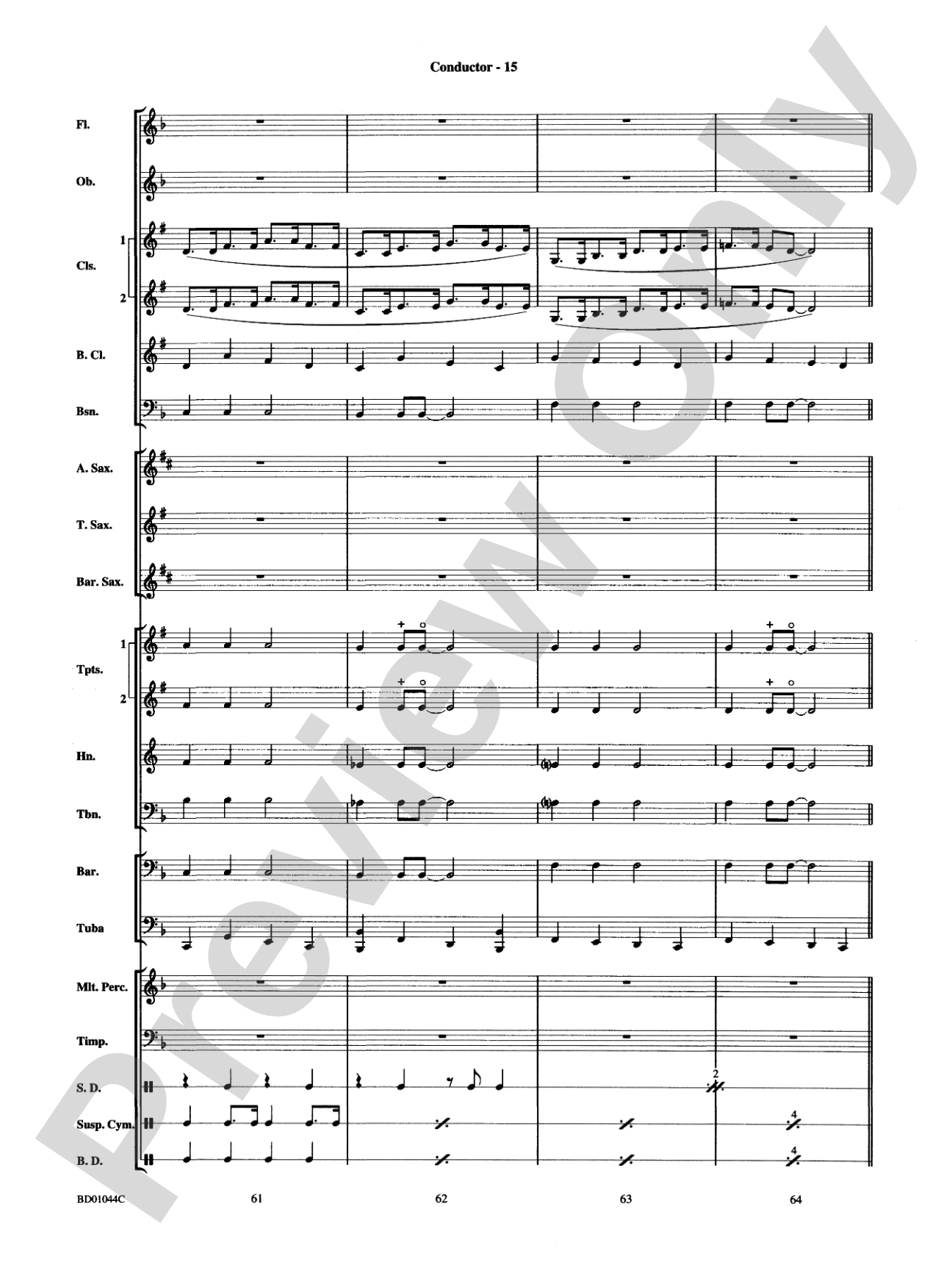 Clarinet Boogie: Concert Band Conductor Score & Parts