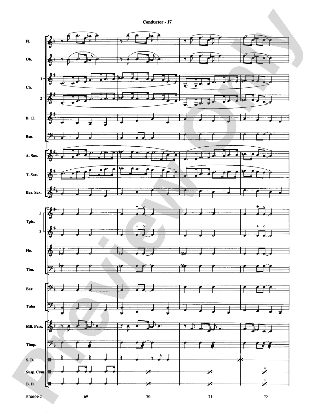 Clarinet Boogie: Concert Band Conductor Score & Parts