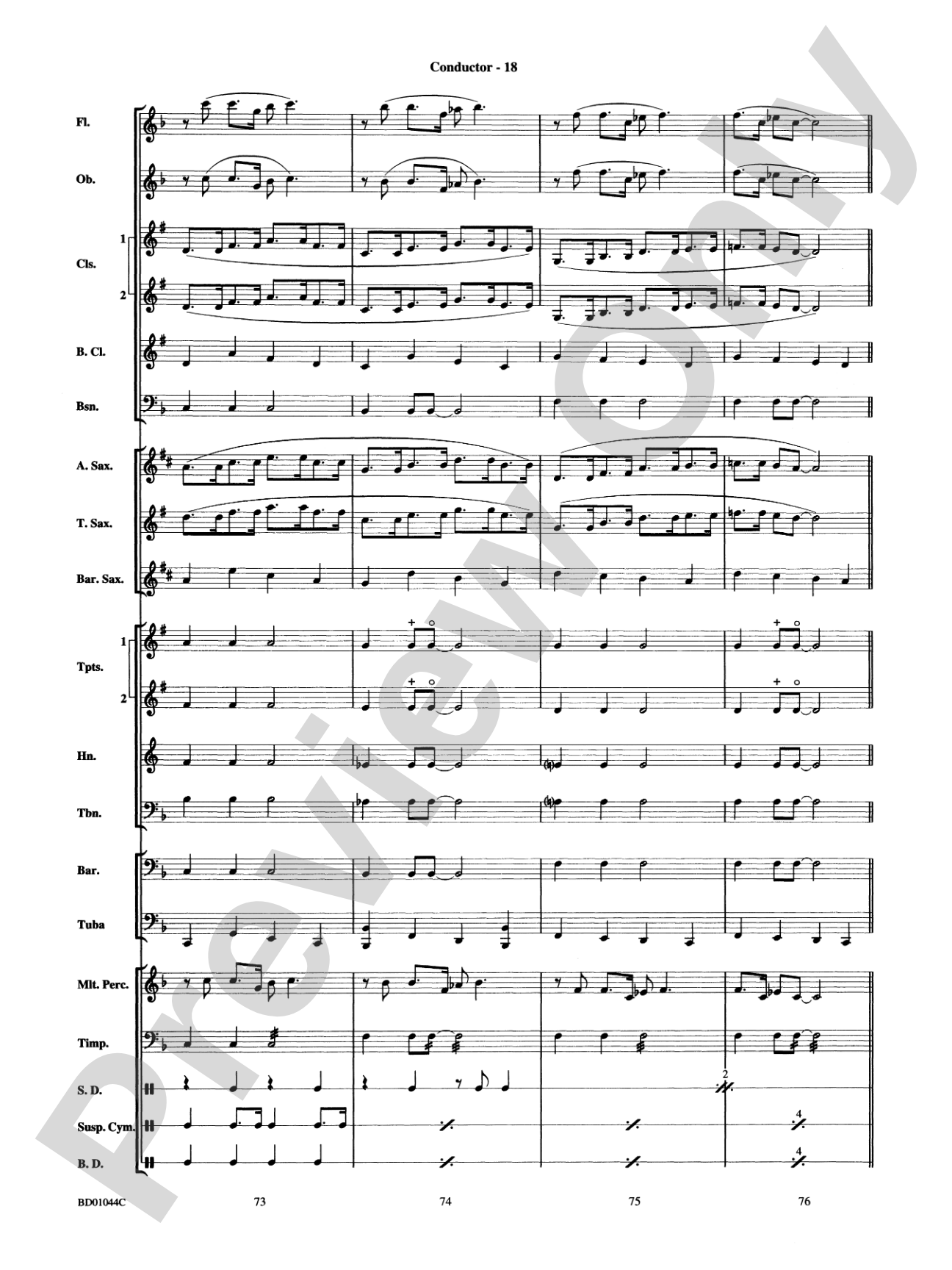 Clarinet Boogie: Concert Band Conductor Score & Parts