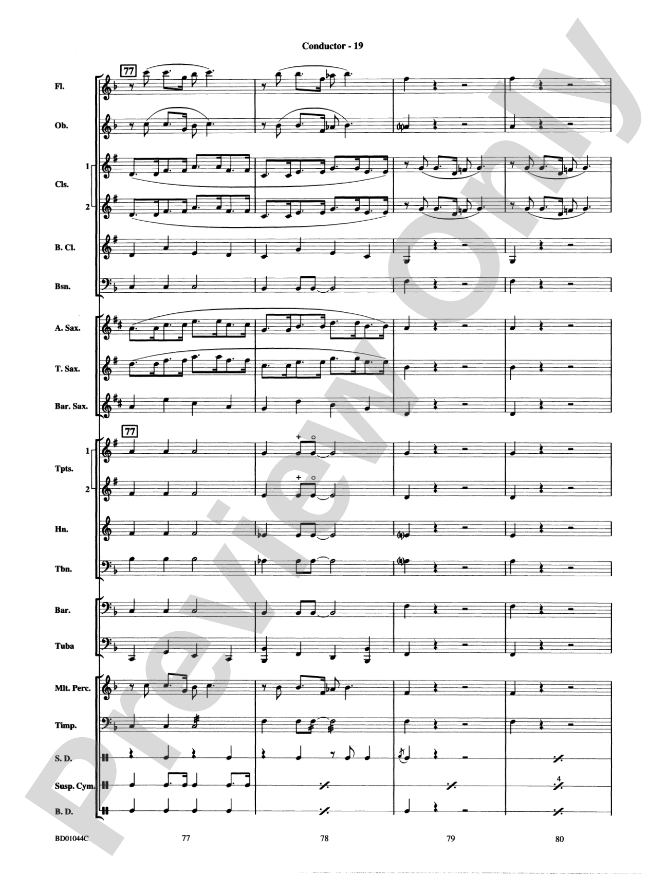 Clarinet Boogie: Concert Band Conductor Score & Parts