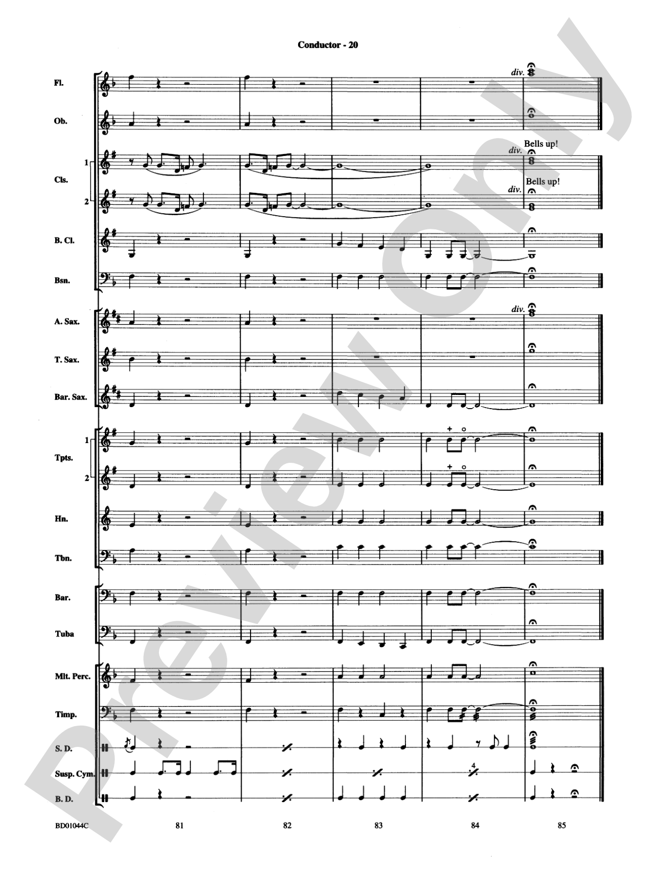 Clarinet Boogie: Concert Band Conductor Score & Parts