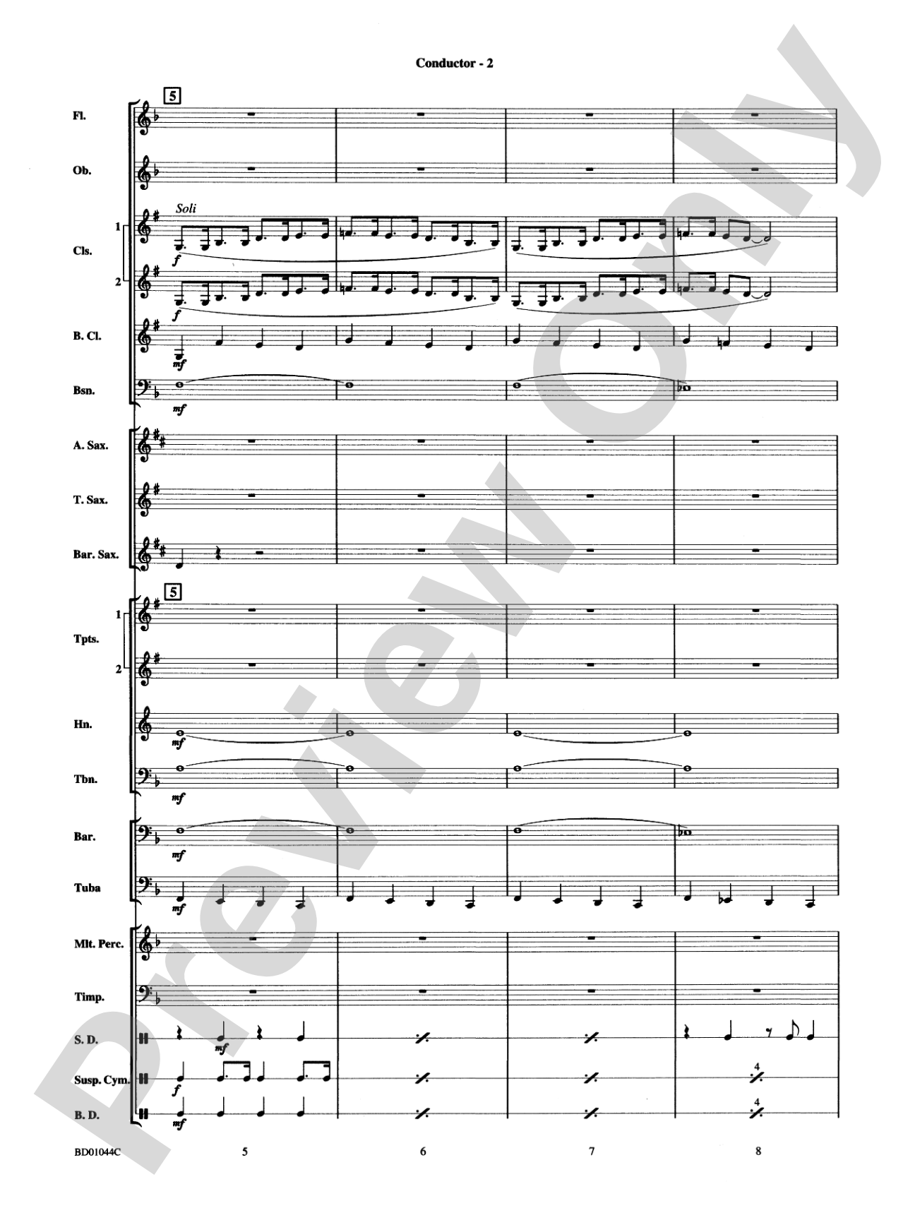 Clarinet Boogie: Concert Band Conductor Score & Parts
