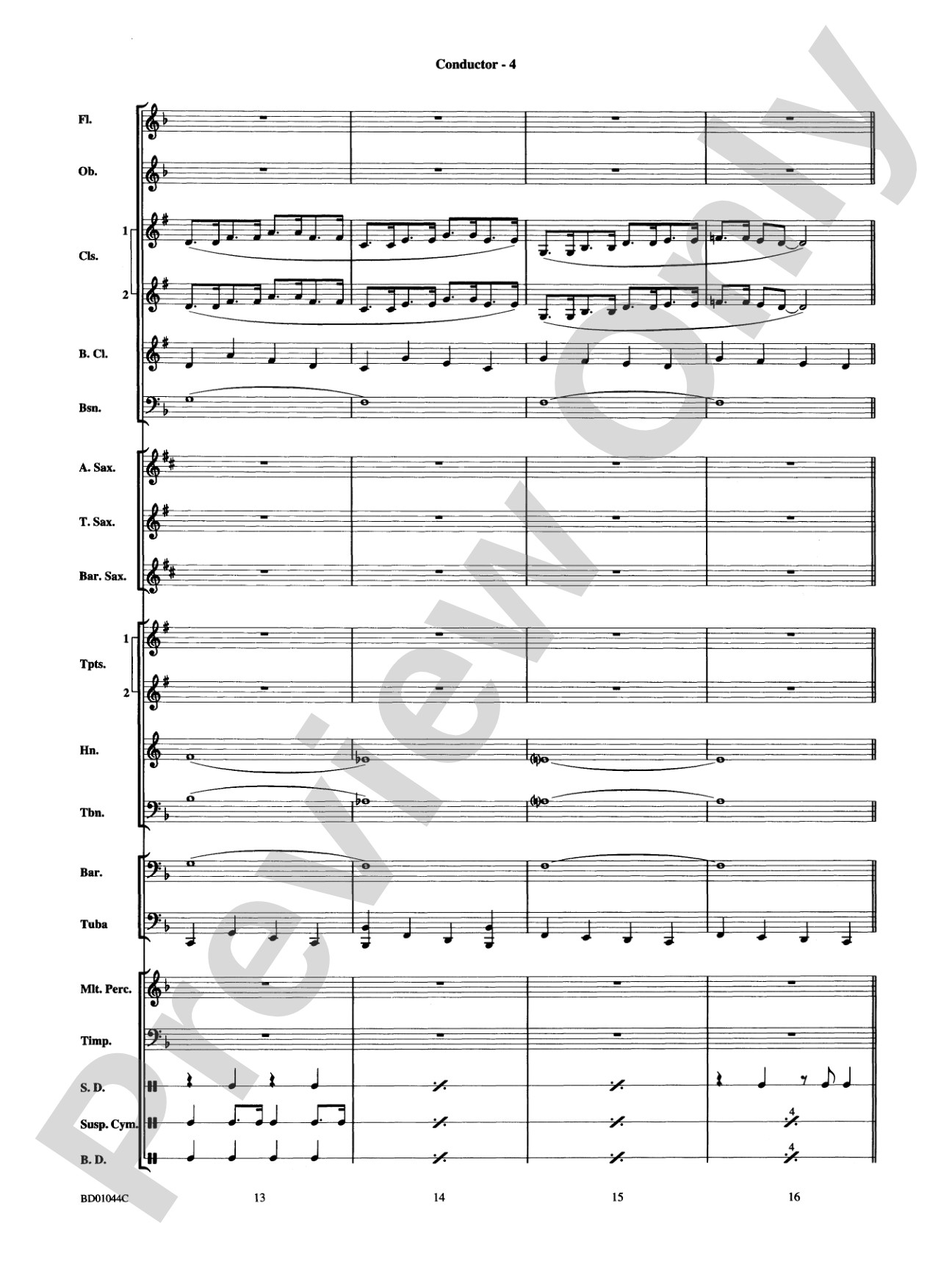 Clarinet Boogie: Concert Band Conductor Score & Parts
