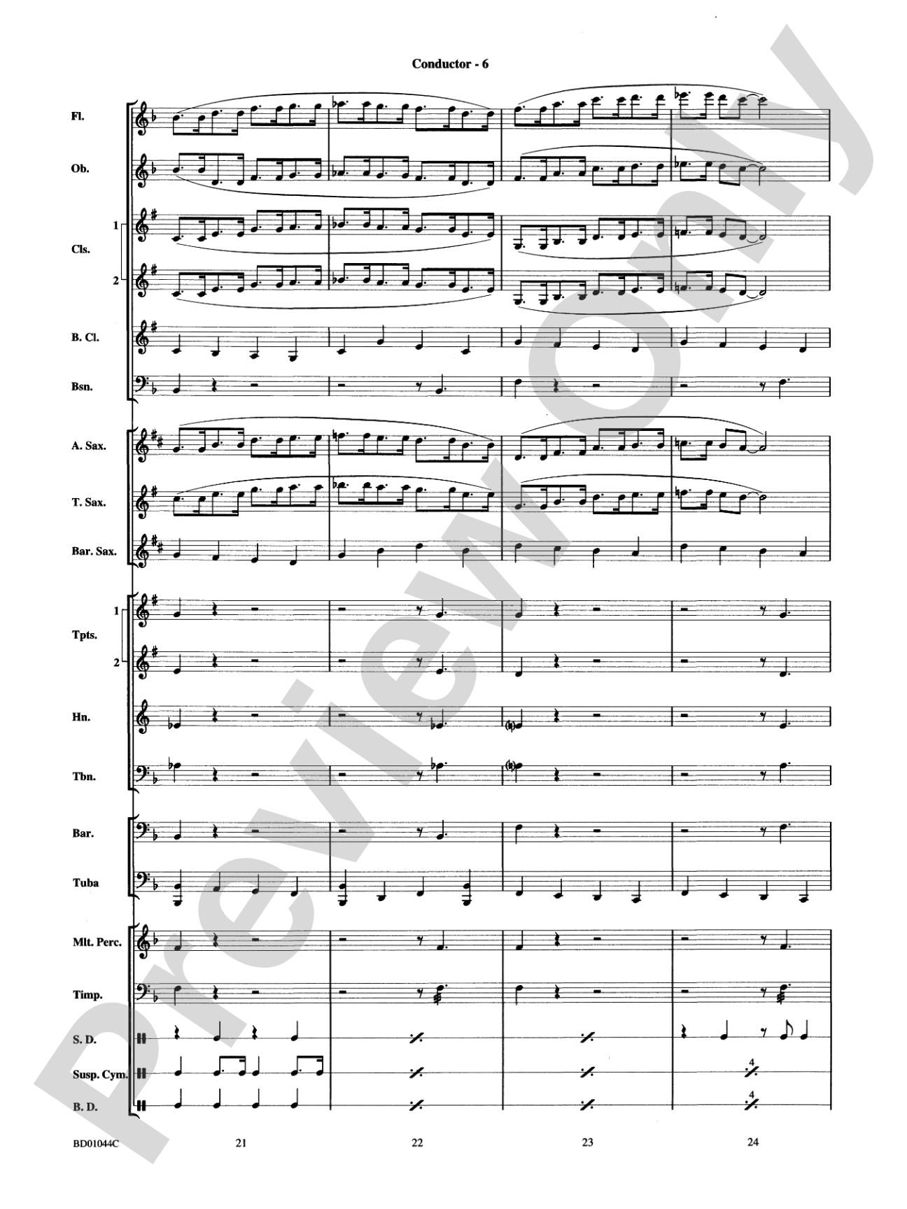 Clarinet Boogie: Concert Band Conductor Score & Parts