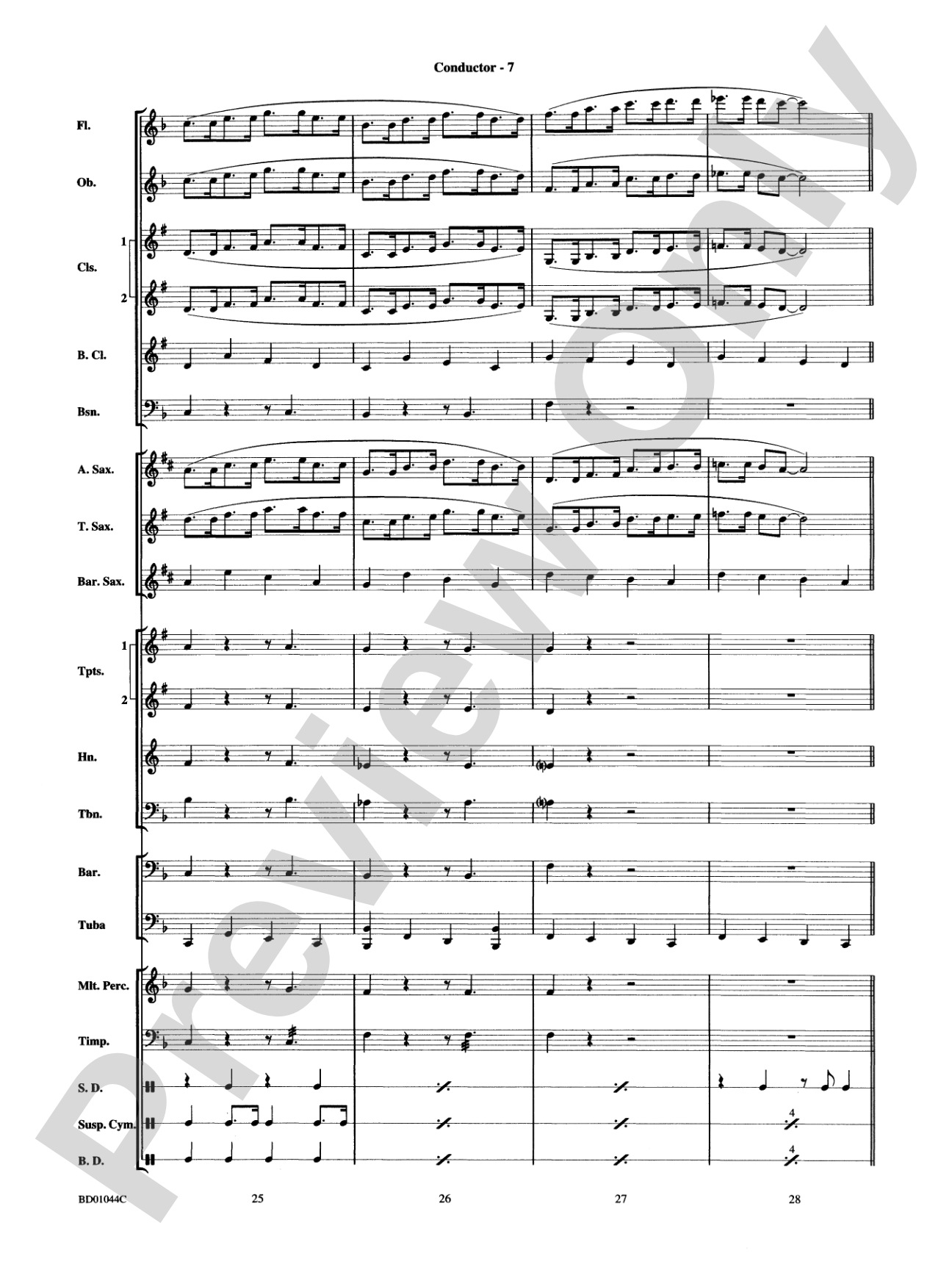 Clarinet Boogie: Concert Band Conductor Score & Parts