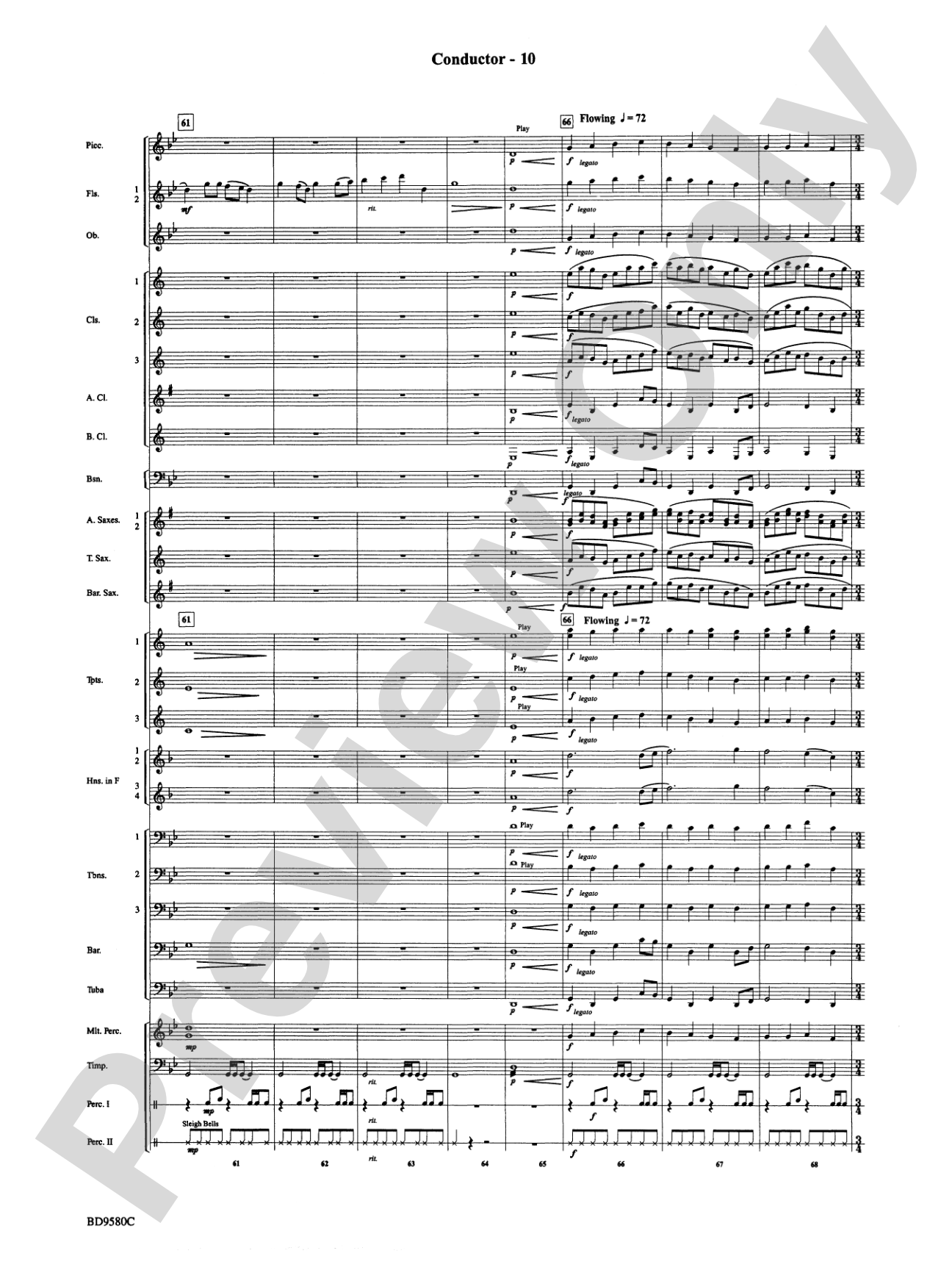 Twas in the Moon of Wintertime: Concert Band Conductor Score & Parts