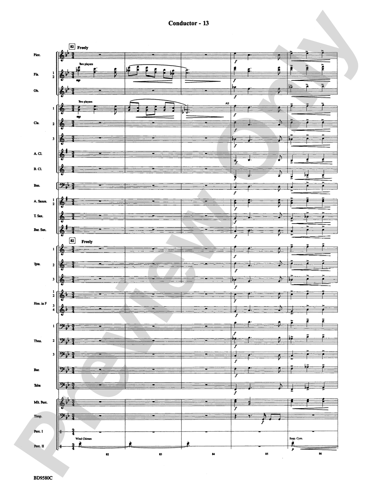 Twas in the Moon of Wintertime: Concert Band Conductor Score & Parts