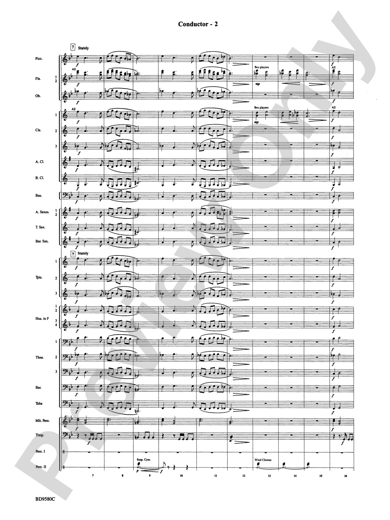 Twas in the Moon of Wintertime: Concert Band Conductor Score & Parts