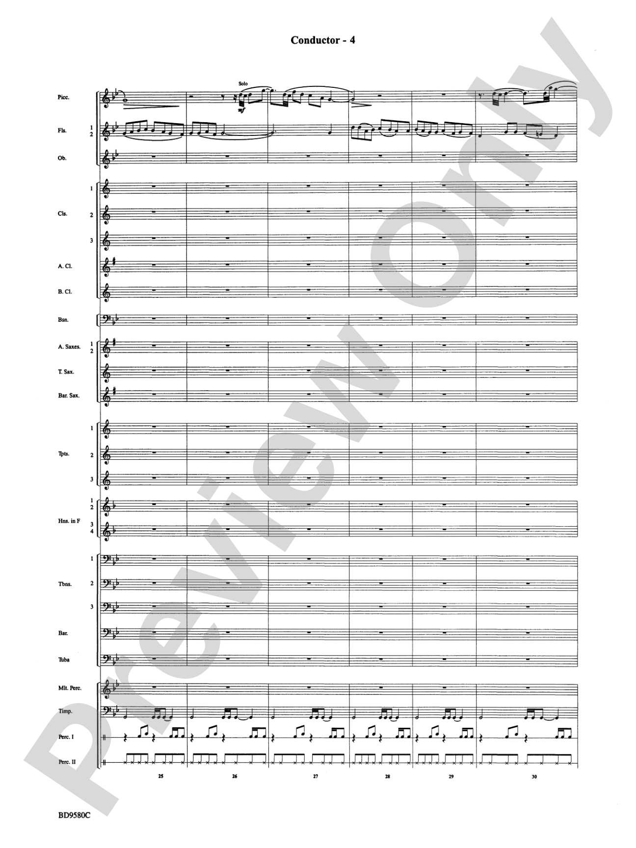 Twas in the Moon of Wintertime: Concert Band Conductor Score & Parts