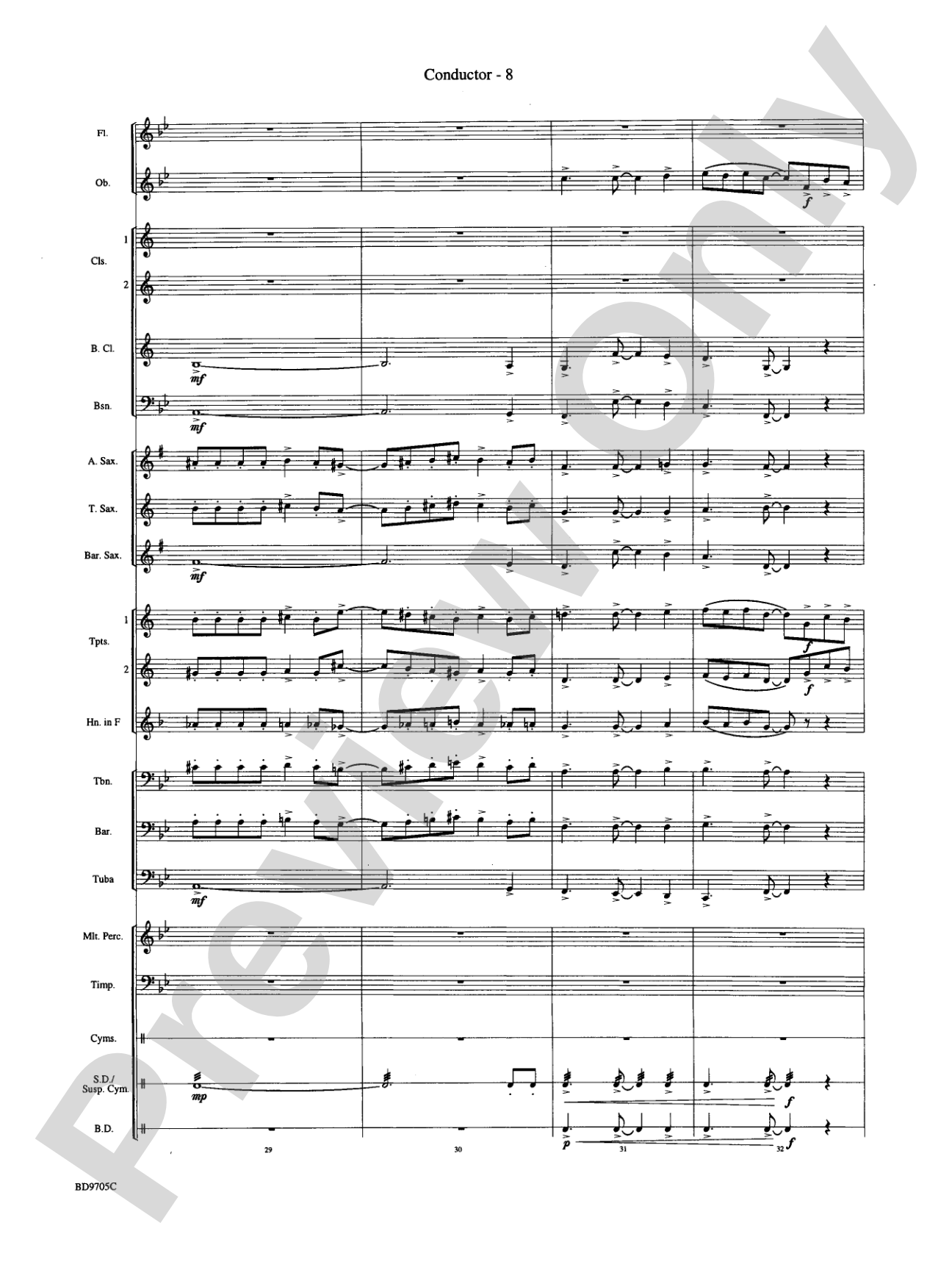 High Sierras: Concert Band Conductor Score & Parts